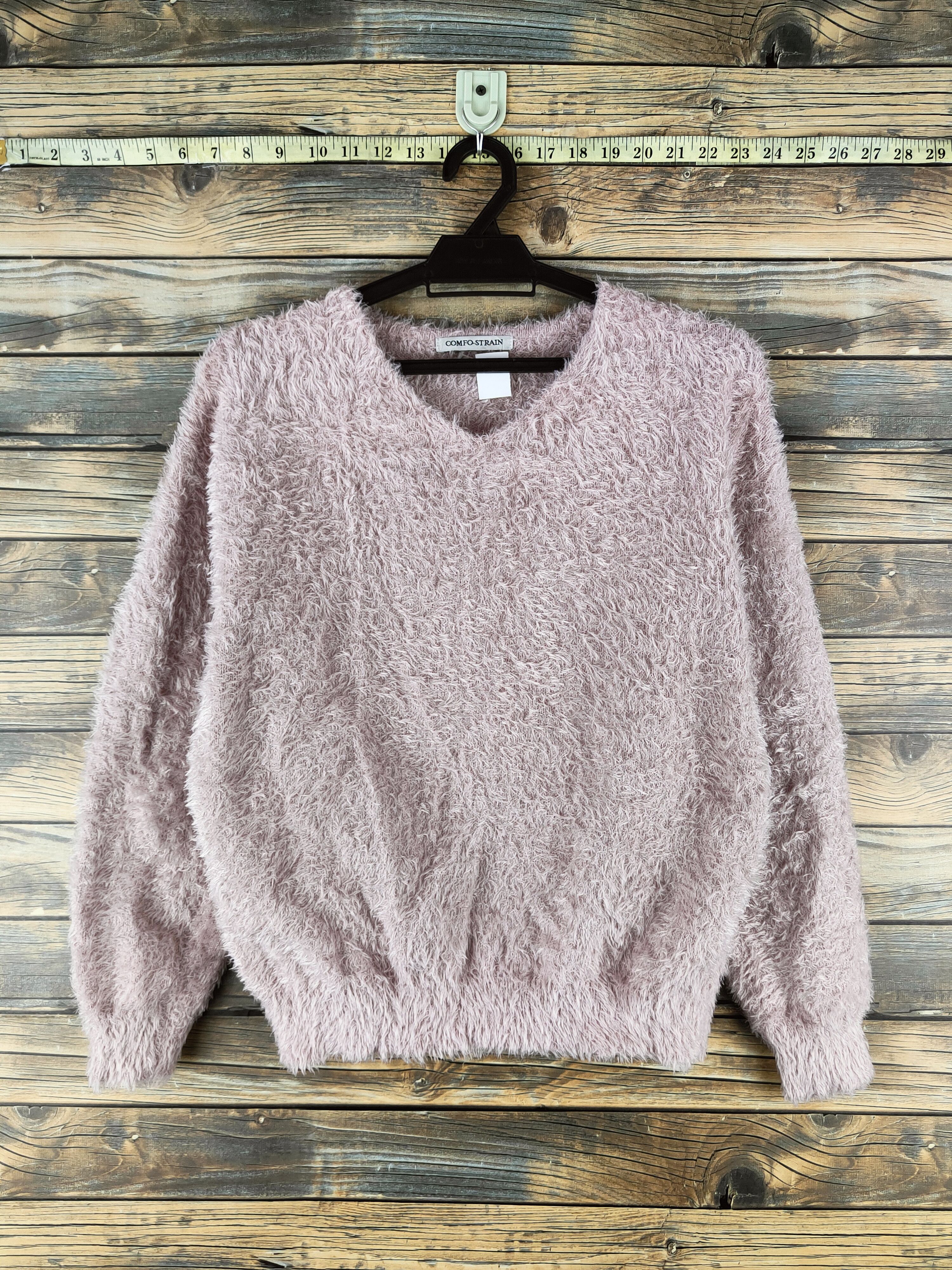Japanese Brand DL Comfo-strain Soft Pink Fur Mohair Knitwear #46-493 Size M / US 6-8 / IT 42-44 - 1 Thumbnail