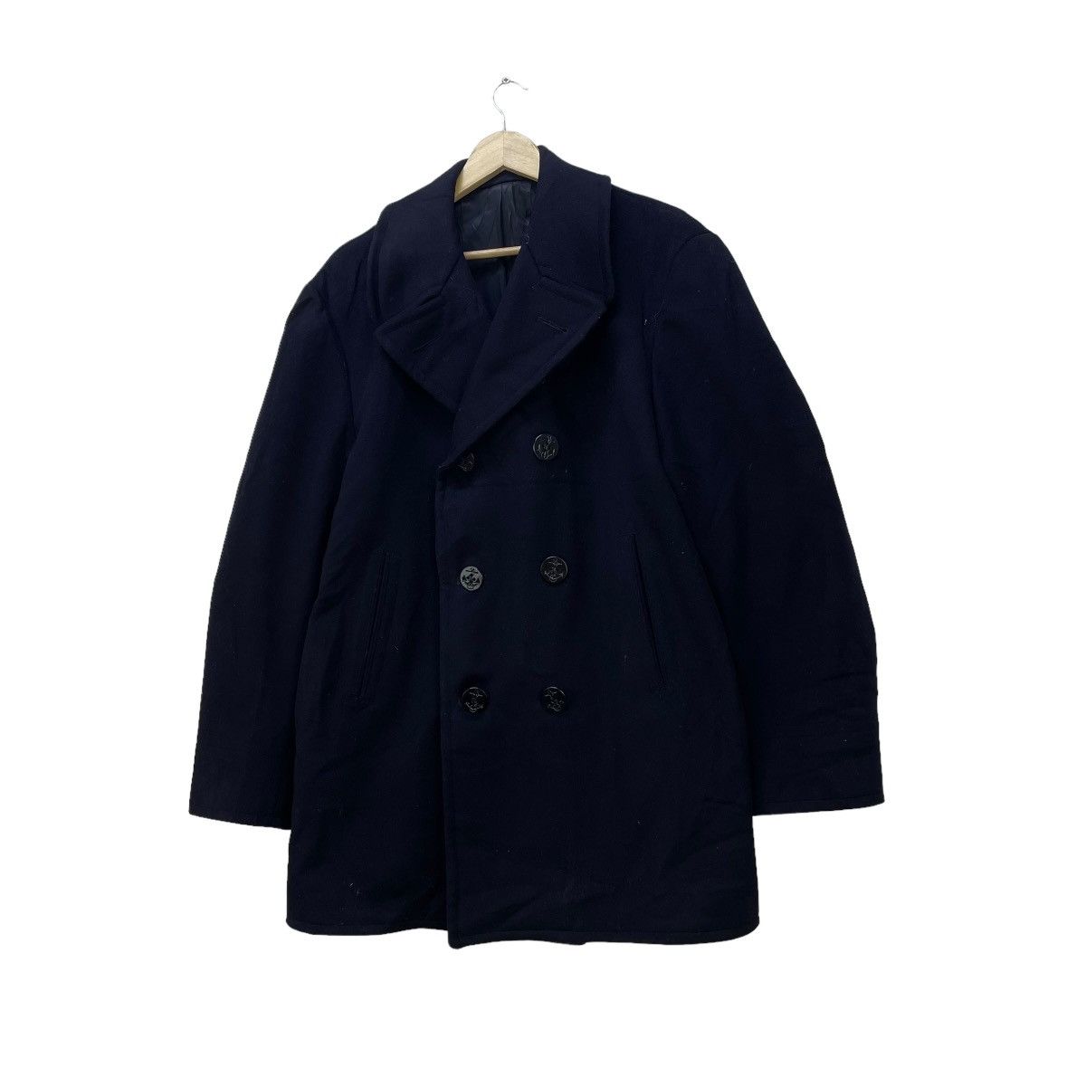 Other Vintage WWII Us Navy Double Collar Heavy Coat Jacket Size US M / EU 48-50 / 2 - 3 Thumbnail