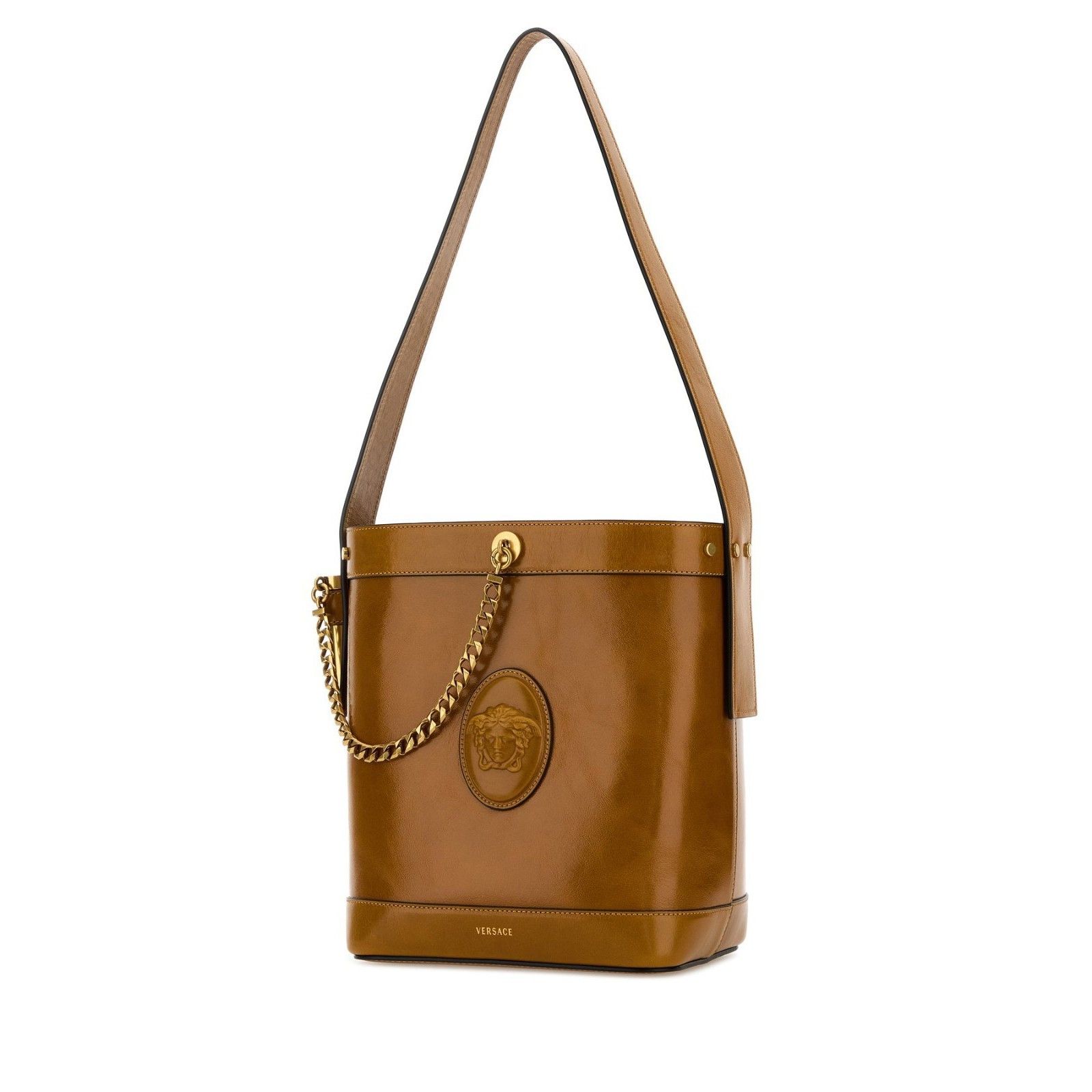 Versace VERSACE Pivot Small Brown Bucket Bag New & Authentic Size ONE SIZE - 2 Thumbnail