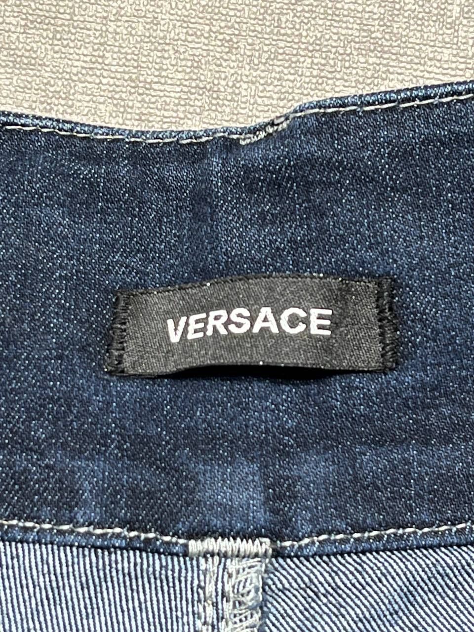 Versace Crazy Flared Versace Jeans Couture Blue Navy Vintage Women`s Size 26" / US 2 / IT 38 - 13 Thumbnail