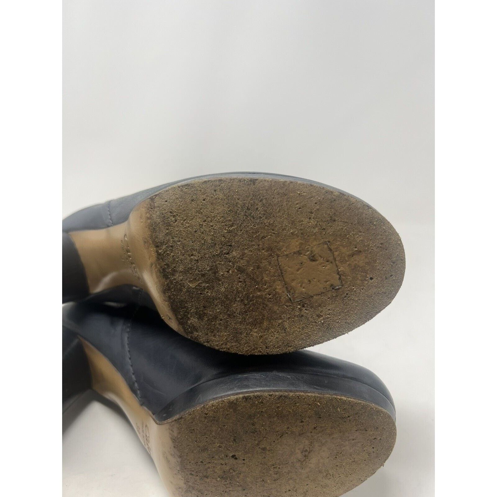 Chloe CHLOE Black Leather Wooden Heel Tall Boots, Size 39 Italy Size US 8.5 / IT 38.5 - 11 Thumbnail