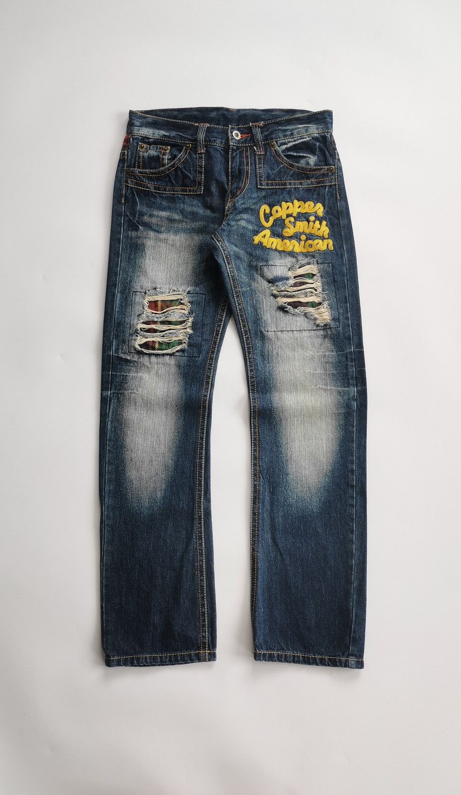 Japanese Brand Copper Smith American Patchwork Jeans Size US 30 / EU 46 - 2 Thumbnail