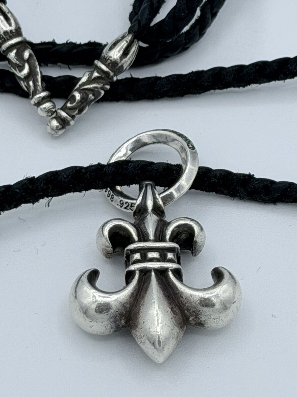 Chrome Hearts Chrome Hearts Leather Fleur de Lis Pendant Necklace Size ONE SIZE - 4 Thumbnail