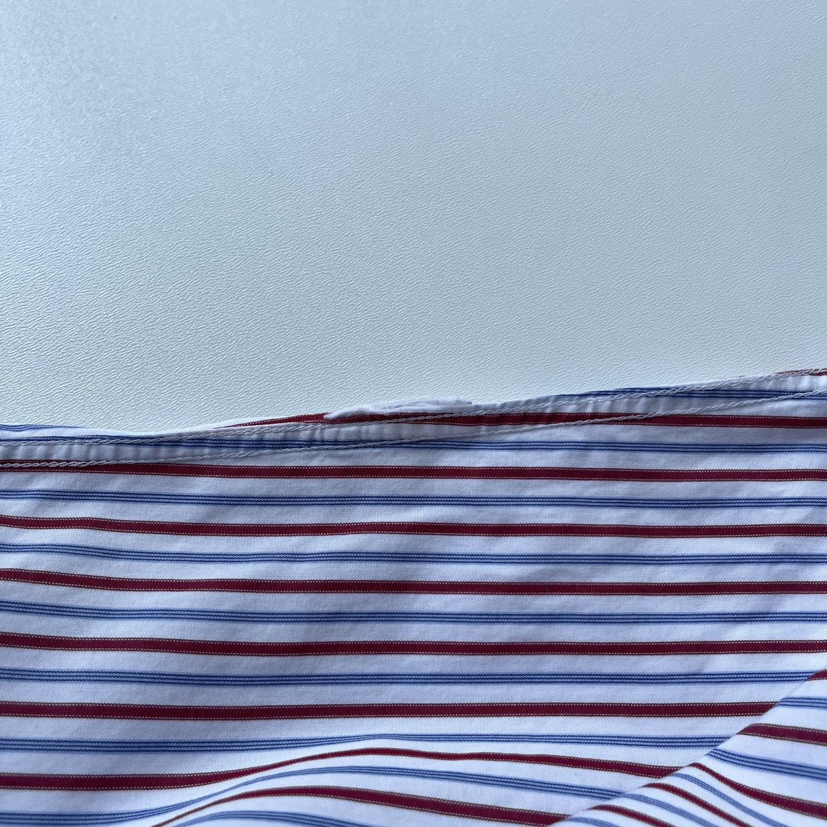 Hackett Hackett London Slim Striped Button Ups Shirt White/Red/Blue Size US L / EU 52-54 / 3 - 7 Thumbnail