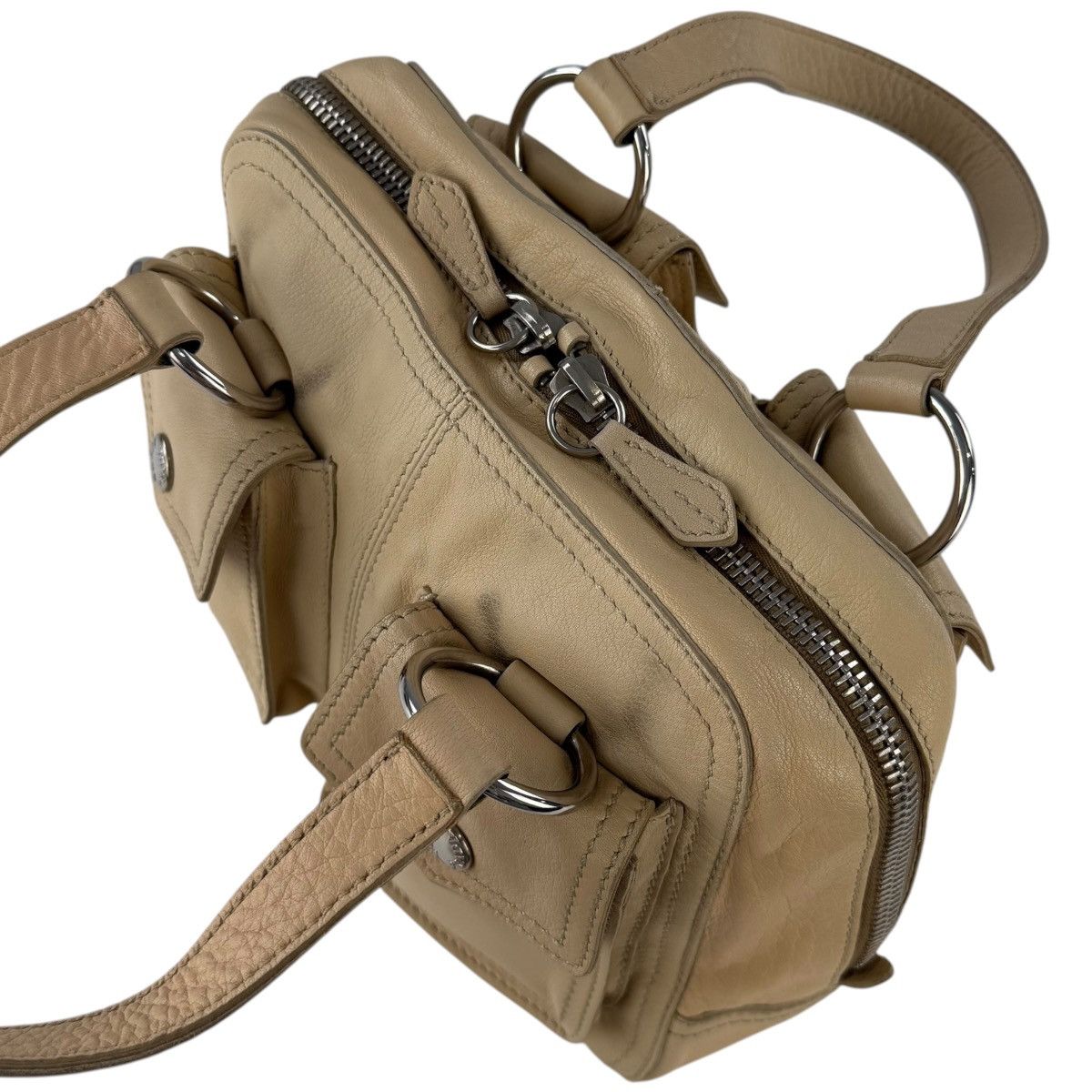 Prada Prada Leather Double Pocket Shoulder Bag Size ONE SIZE - 6 Thumbnail
