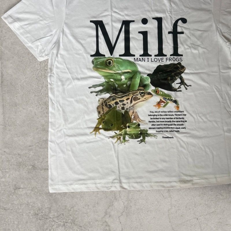 Japanese Brand Vintage style tshirt in white, Milf novelty funny. Size L Size US M / EU 48-50 / 2 - 2 Thumbnail