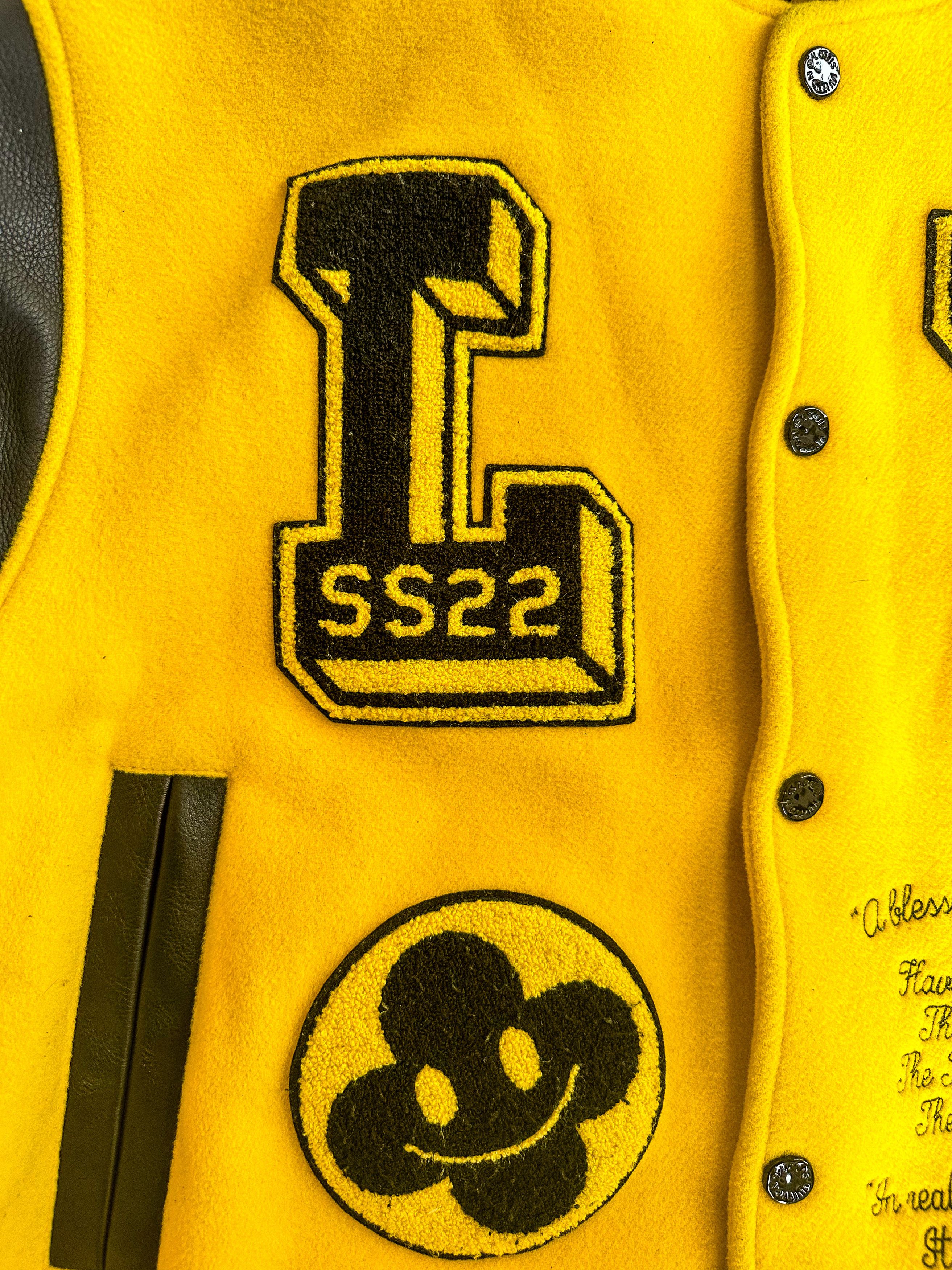 Louis Vuitton Louis Vuitton Black & Yellow Varsity Jacket Size US XXL / EU 58 / 5 - 3 Thumbnail