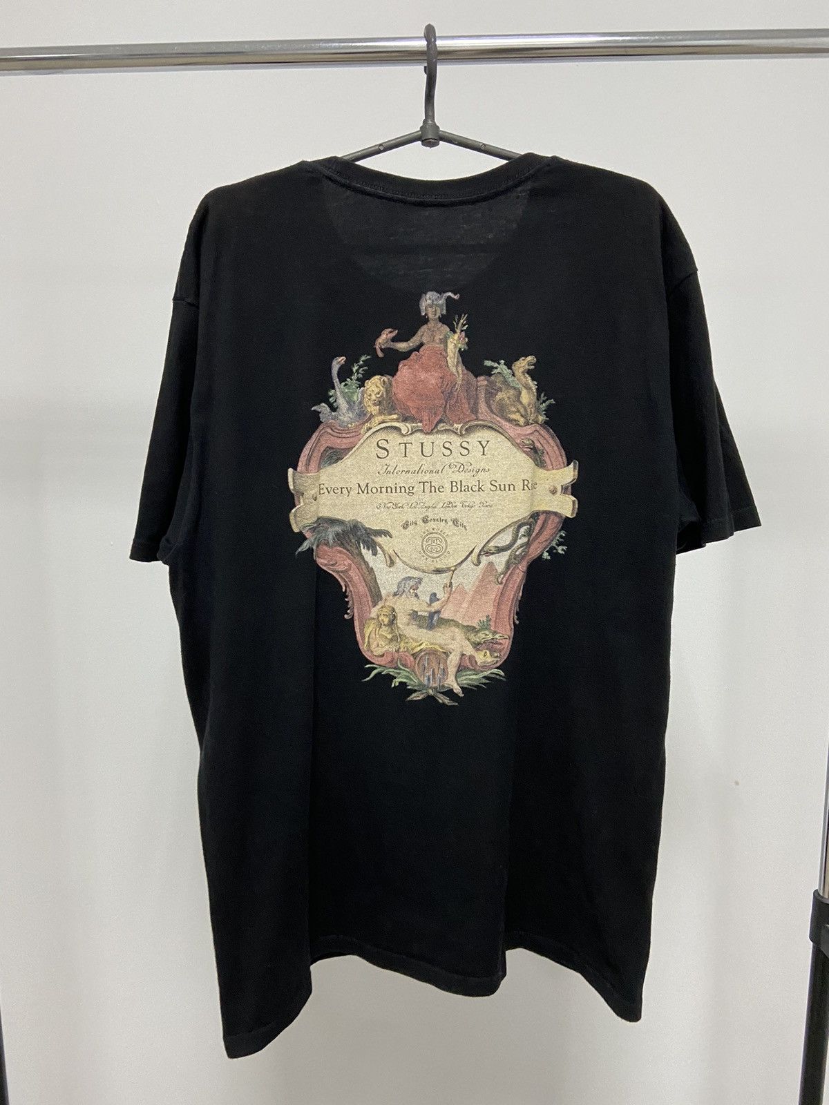 Stussy × Vintage Stussy T Shirt Vintage Black sun rise Y2K Skateboarding Size US L / EU 52-54 / 3 - 1 Thumbnail