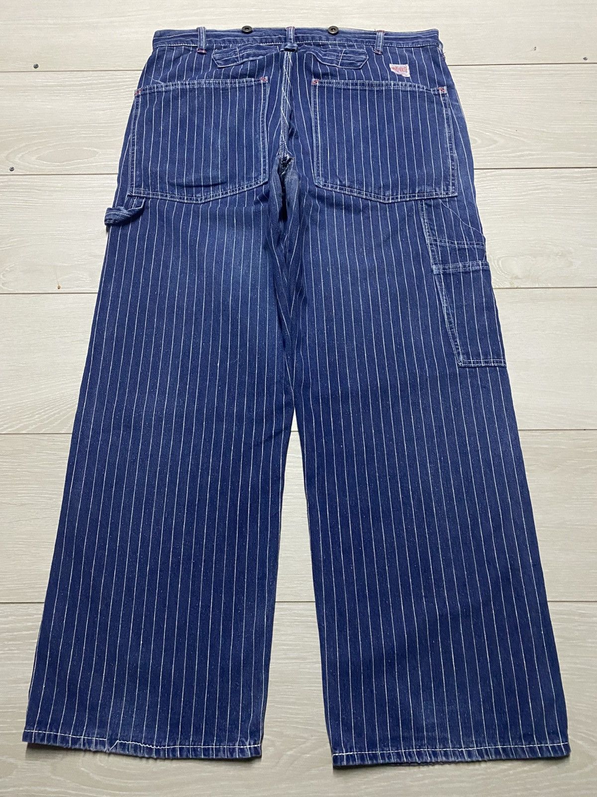 Warehouse & Co. Warehouse &Co Sanforized Hickory Carpenter Buckle Back Baggy Size US 35 - 2 Thumbnail
