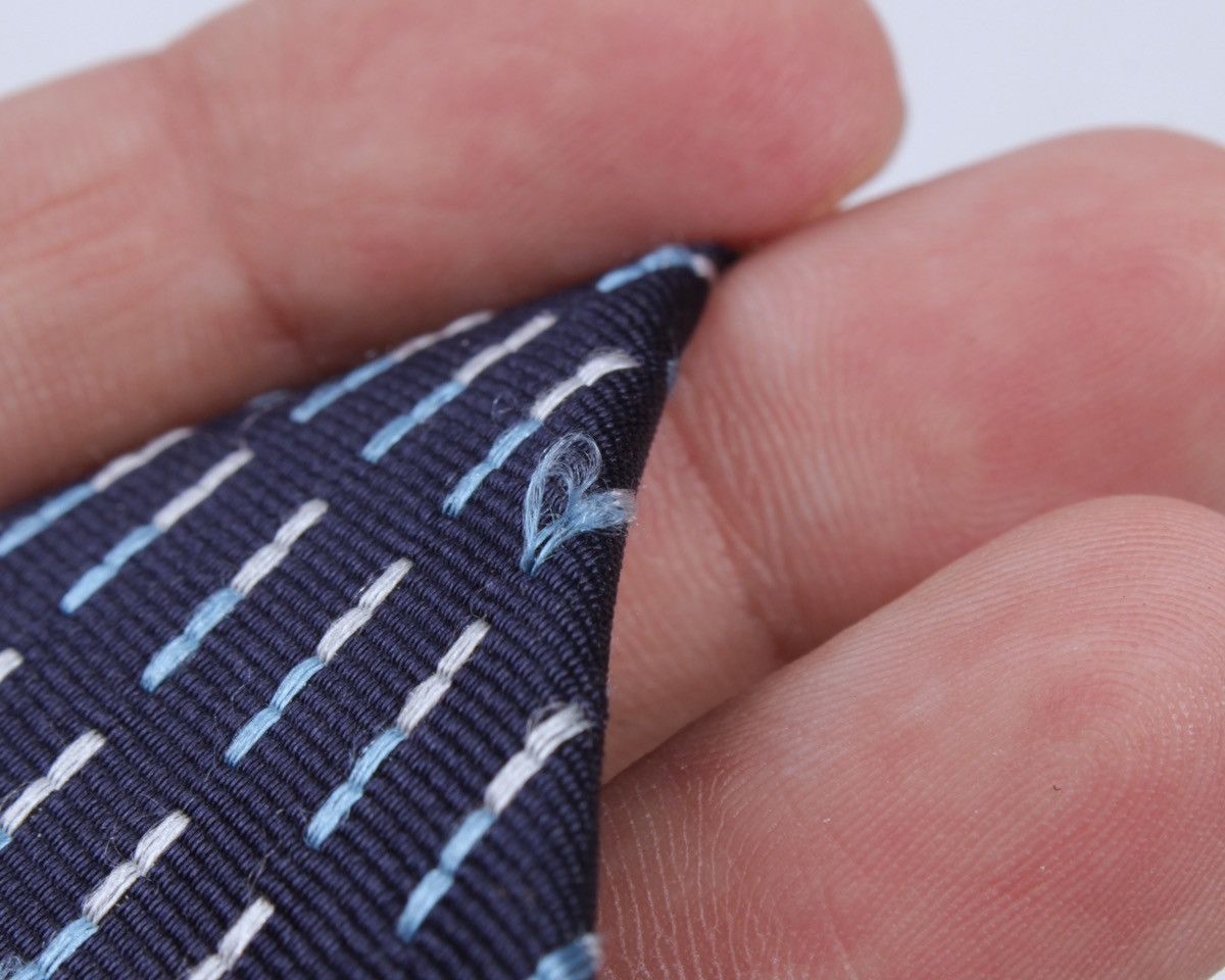 Dolce & Gabbana × Vintage DOLCE & GABBANA Cravatte Vintage Navy Blue Striped Silk Tie Size ONE SIZE - 8 Thumbnail