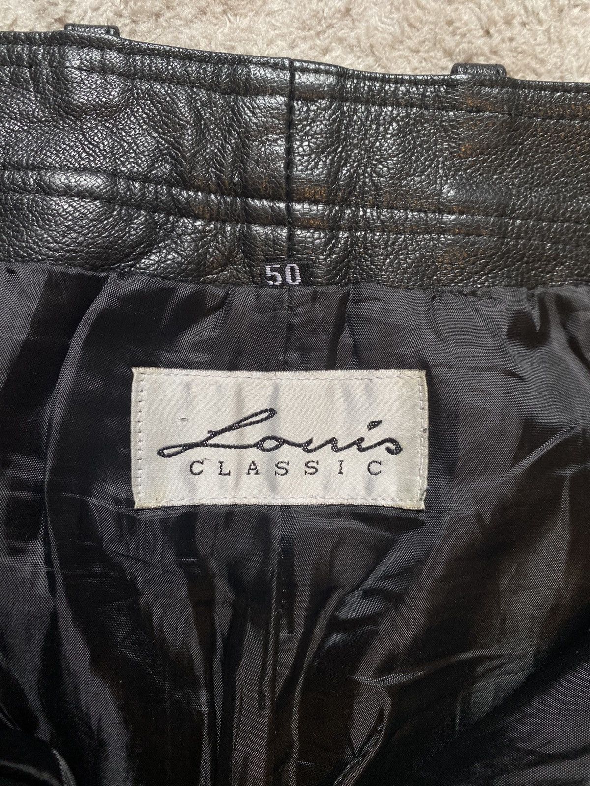 If Six Was Nine Black Vintage Goat Leather Opium Pants Size US 35 - 8 Thumbnail