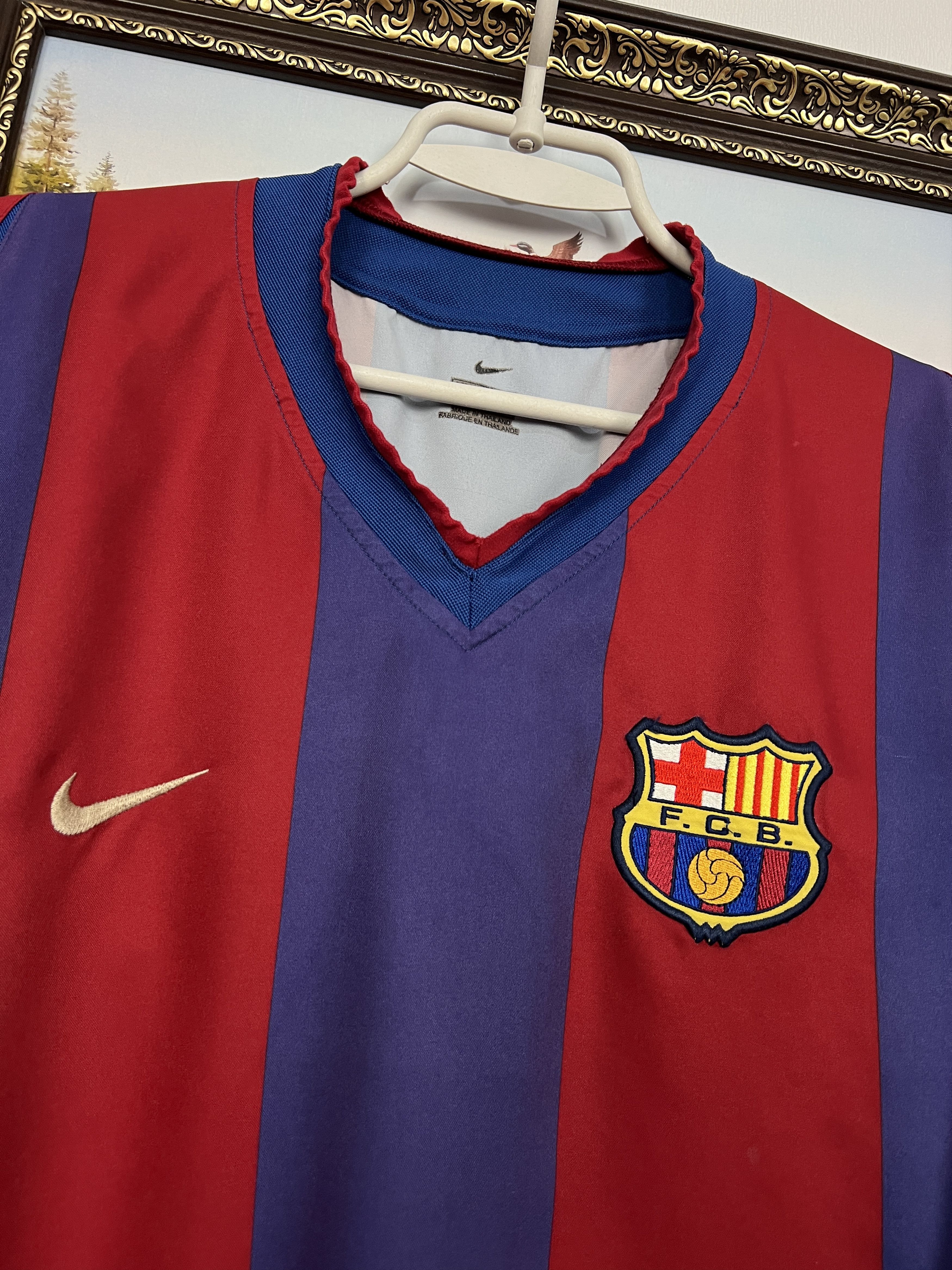 Nike Barcelona Home football shirt Soccer Jersey Camiseta Trikot Size US XL / EU 56 / 4 - 3 Thumbnail