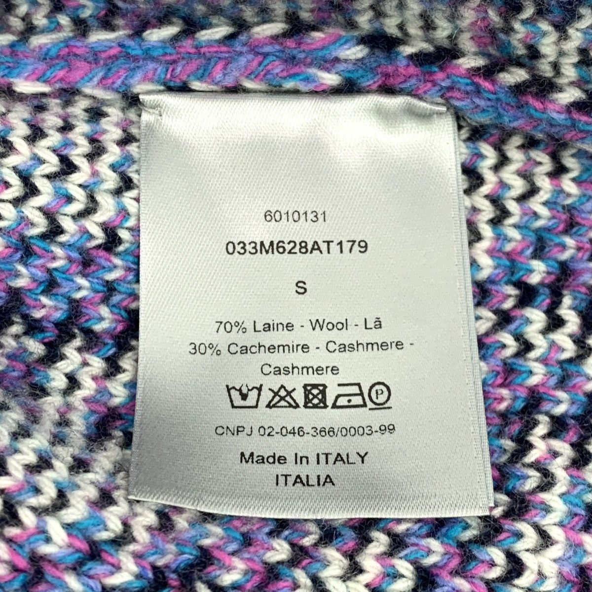 Dior Dior Blue Logo Jacquard All Over Print Wool Knit Sweater Size S / US 4 / IT 40 - 7 Thumbnail