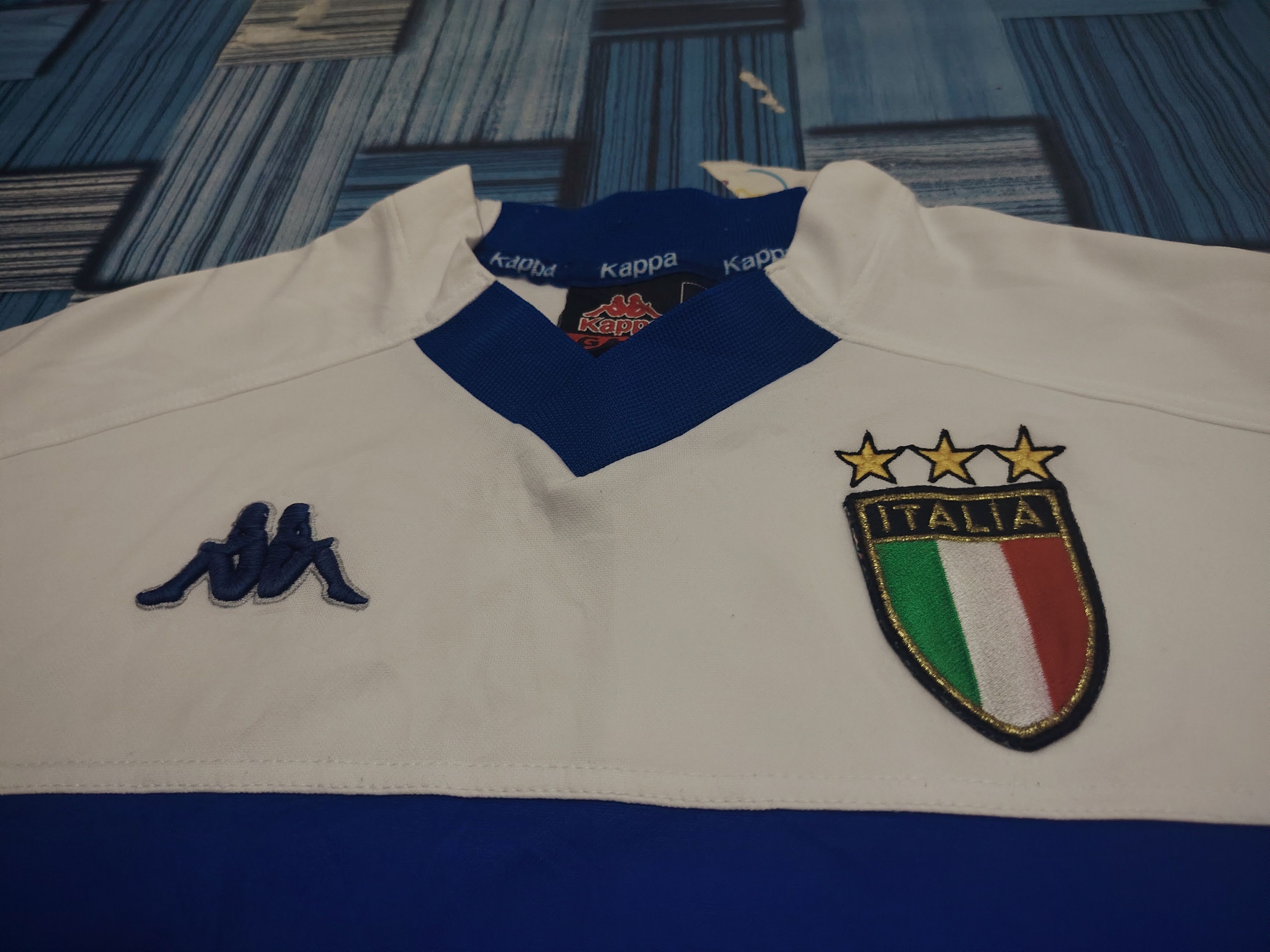 Vintage Vtg 1998 1999 Italy Away Kappa Jersey Size US L / EU 52-54 / 3 - 4 Thumbnail