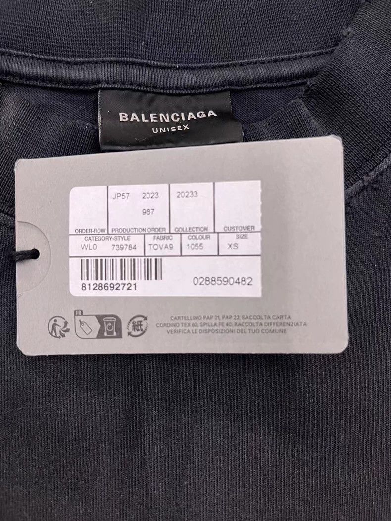 Balenciaga Balenciaga Tape Tape Made Old Short Sleeve T-Shirt 2503-Nex Size US XS / EU 42 / 0 - 3 Thumbnail