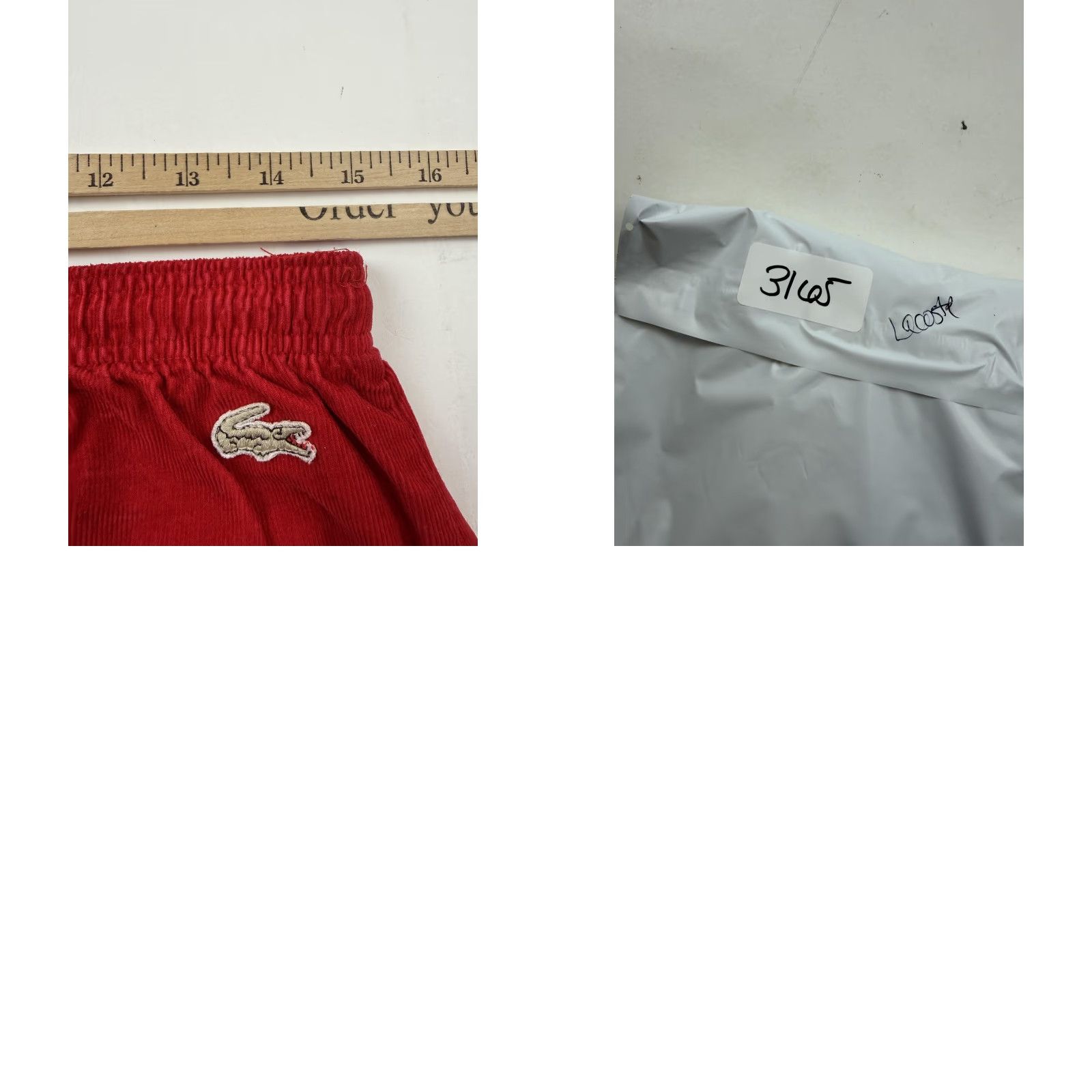 Lacoste VINTAGE Lacoste Skirt Womens M Red Corduroy Knee Length Elastic Waist Izod Size 32" / US 10 / IT 46 - 8 Thumbnail