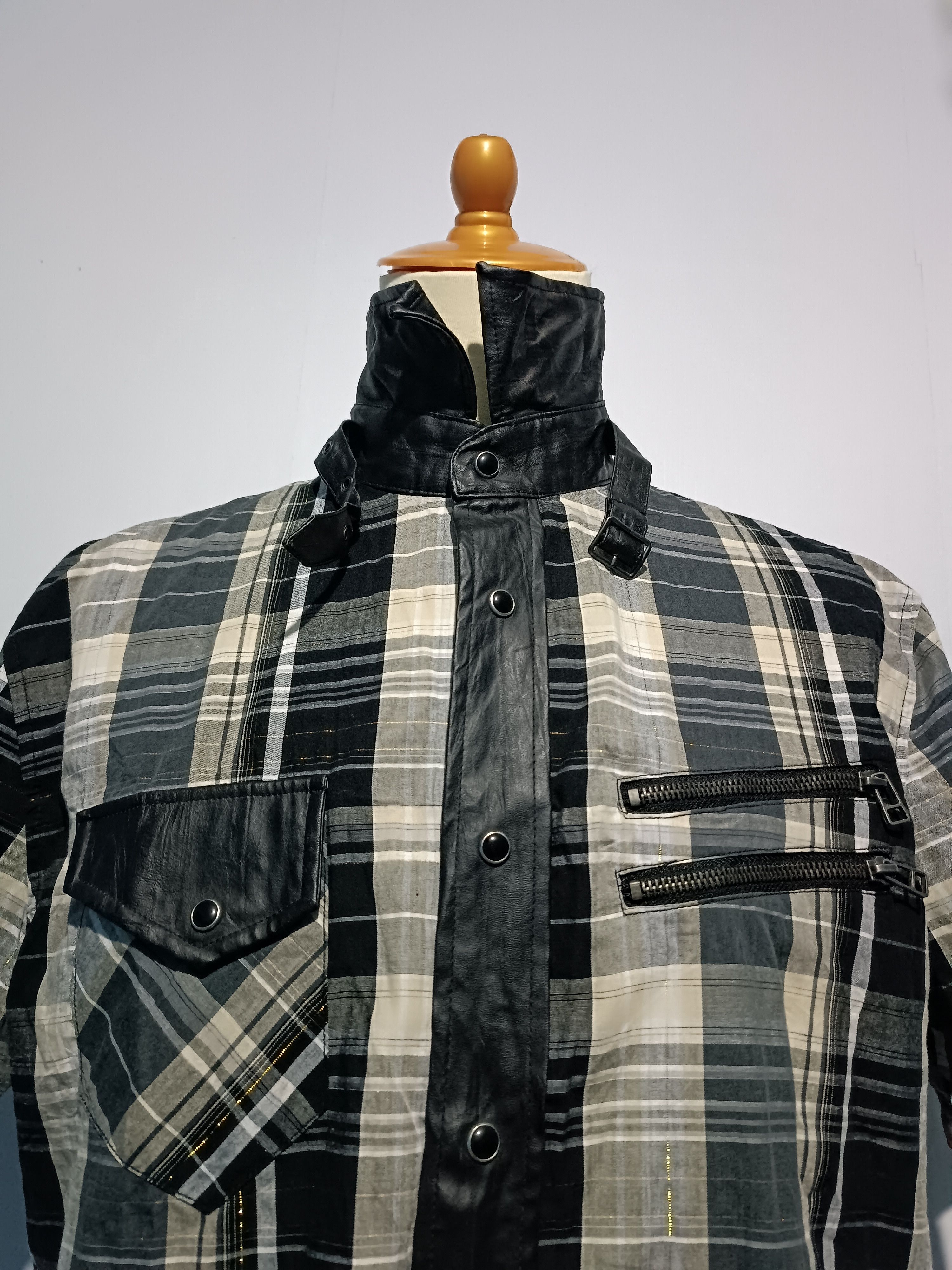 14th Addiction × Japanese Brand Japanese Brand Western Style Cotton Faux Leather Shirt Size US L / EU 52-54 / 3 - 3 Thumbnail