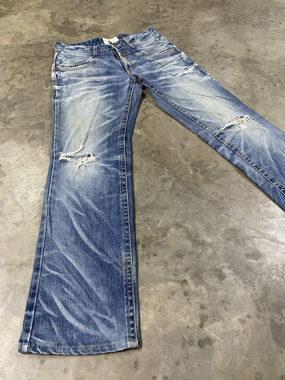 Jean × Vintage Exotic Vintage Denim Lolita Jeans Distressed @224 Size US 30 / EU 46 - 1 Thumbnail