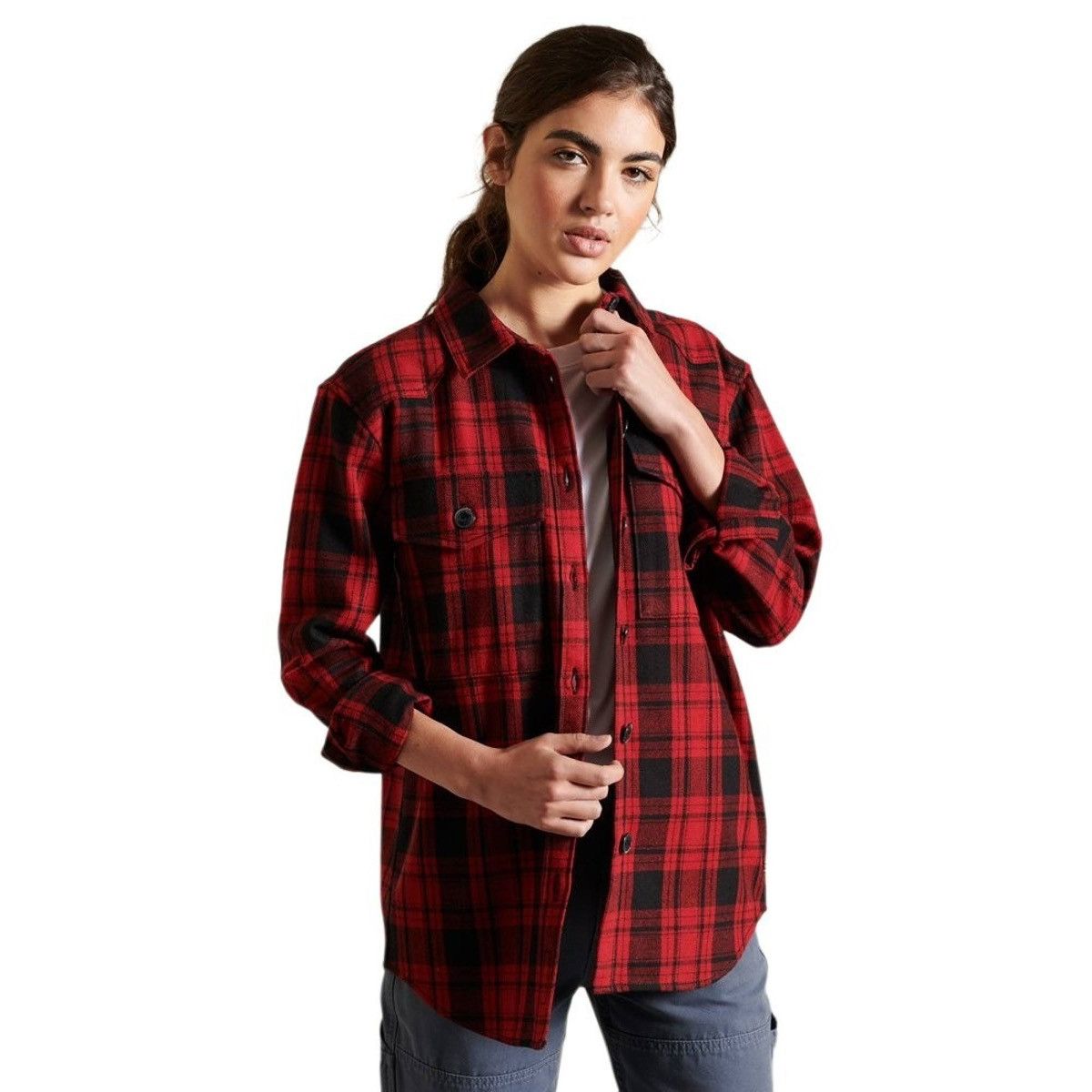Superdry Superdry Flannel Wool Shirt Jacket Size M / US 6-8 / IT 42-44 - 1 Thumbnail