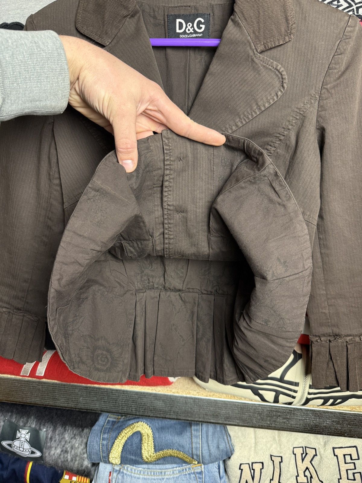 Dolce & Gabbana Crazy Hype Dolce & Gabbana Ruffle Sleeve Y2K Jacket Size S / US 4 / IT 40 - 6 Thumbnail