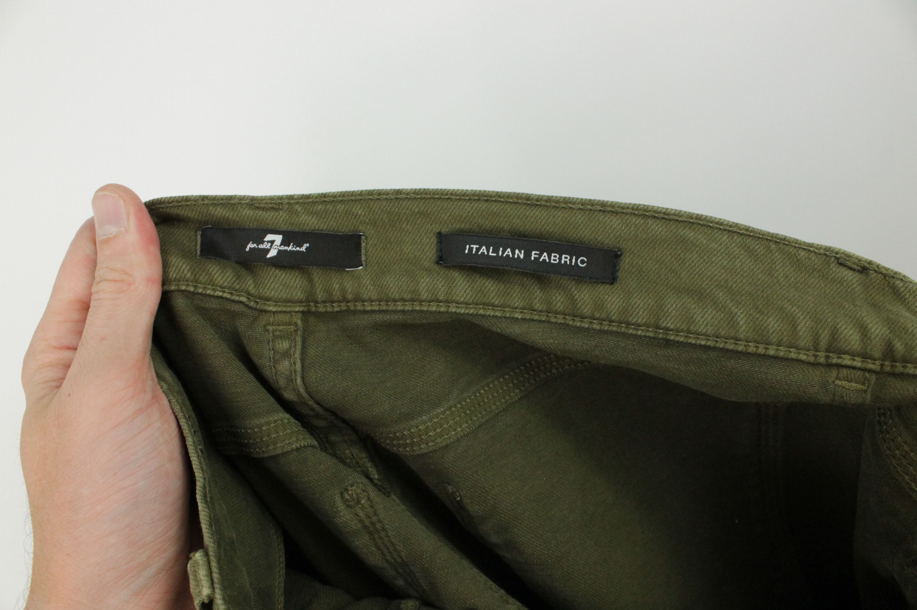 7 For All Mankind 7 For All Mankind Military Green Denim Cargo Pants Women's Size 28" / US 6 / IT 42 - 9 Thumbnail