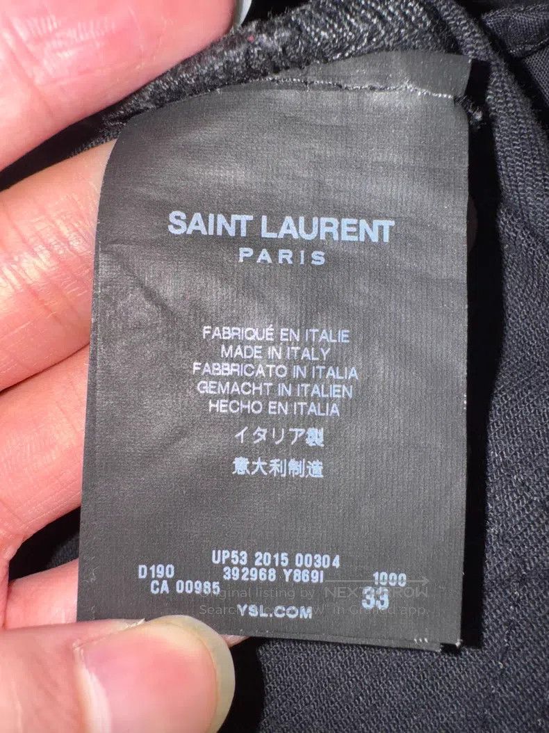 Saint Laurent Paris Saint Laurent Paris Black Basic Denim Jeans with Five Zipp Size US 33 - 6 Thumbnail