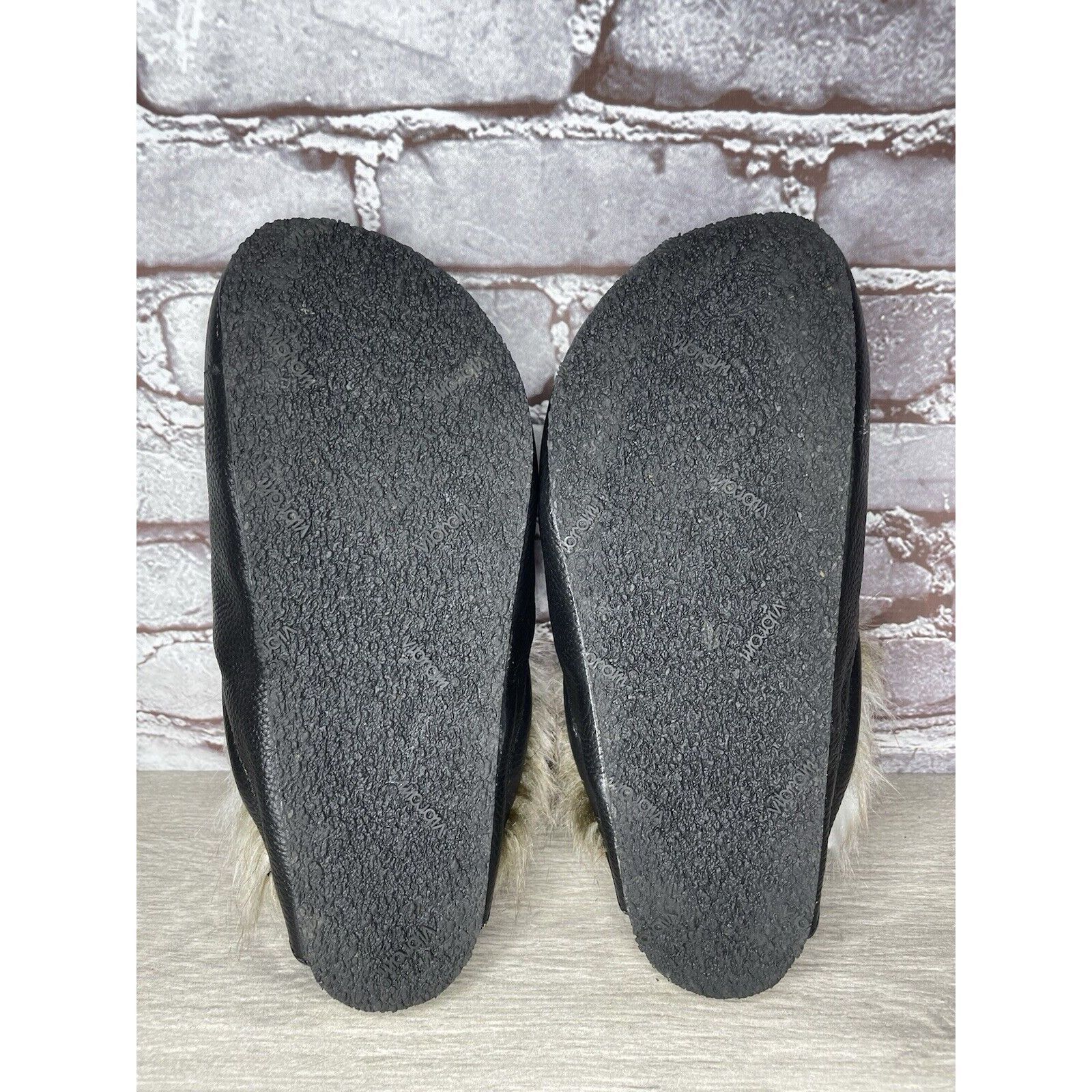 Other BANTHA Vibram Black Leather Sherpa Fur Lined Cork Mules Shoe Size US 10.5 / IT 40.5 - 13 Thumbnail