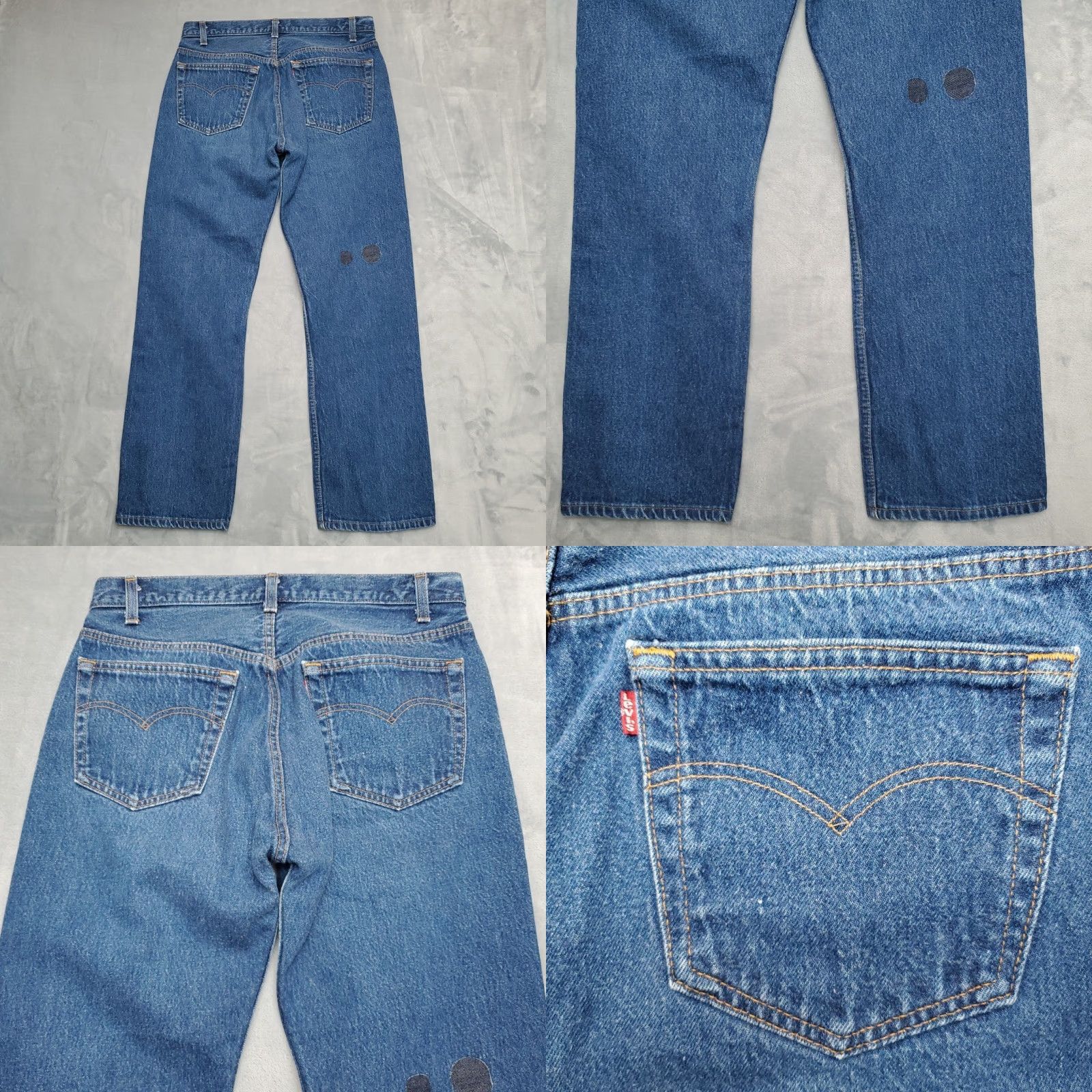 Denime VTG Levis Jeans Men 501 Denim Straight Leg Blue 33x32 Comfort Button Fly Zip Regular 80s 90s USA USA Mens Size US 33 - 8 Thumbnail