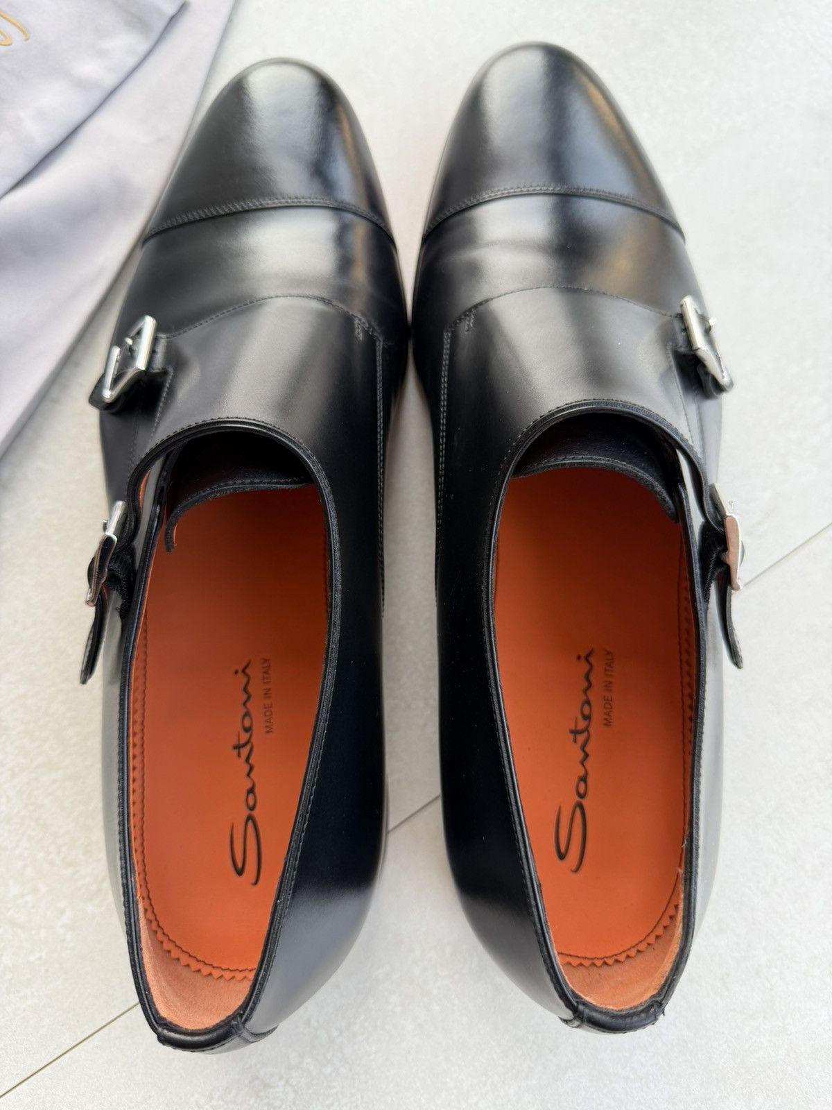 Santoni Santoni DoubleMonk Strap Black Leather UK10US11 New with Box Size US 11 / EU 44 - 10 Thumbnail