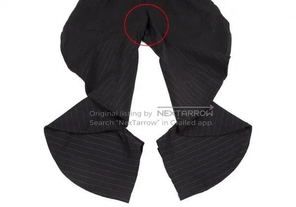 Other Comme Des Garcons size XS Black retro striped deformed pan Size 23" - 6 Thumbnail