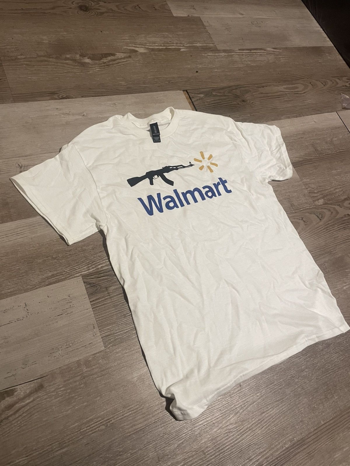 Homemade White Walmart tee with ak Size US S / EU 44-46 / 1 - 3 Thumbnail