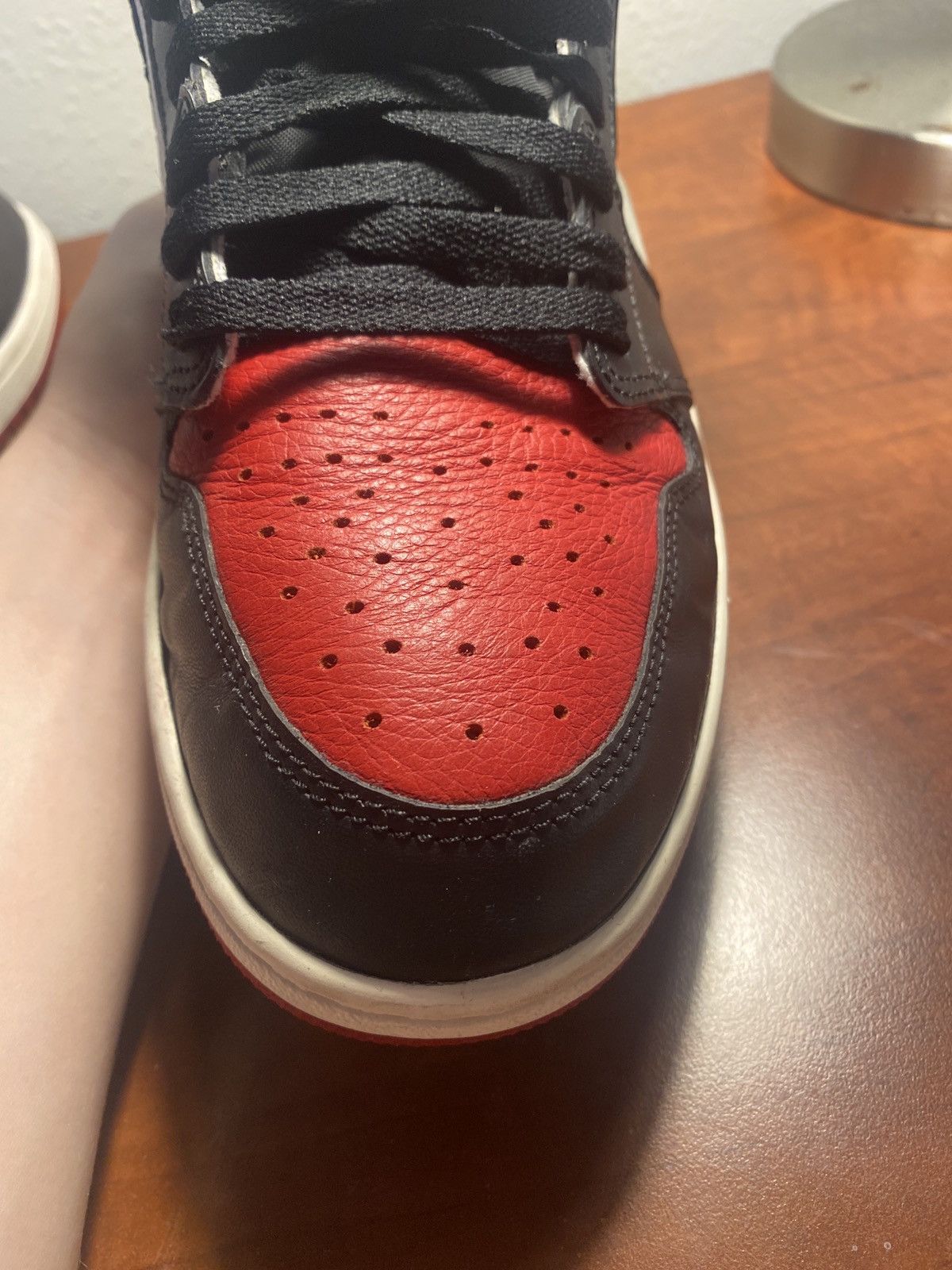 Jordan Brand Jordan 1 Bred Toe Size US 11.5 / EU 44-45 - 7 Thumbnail