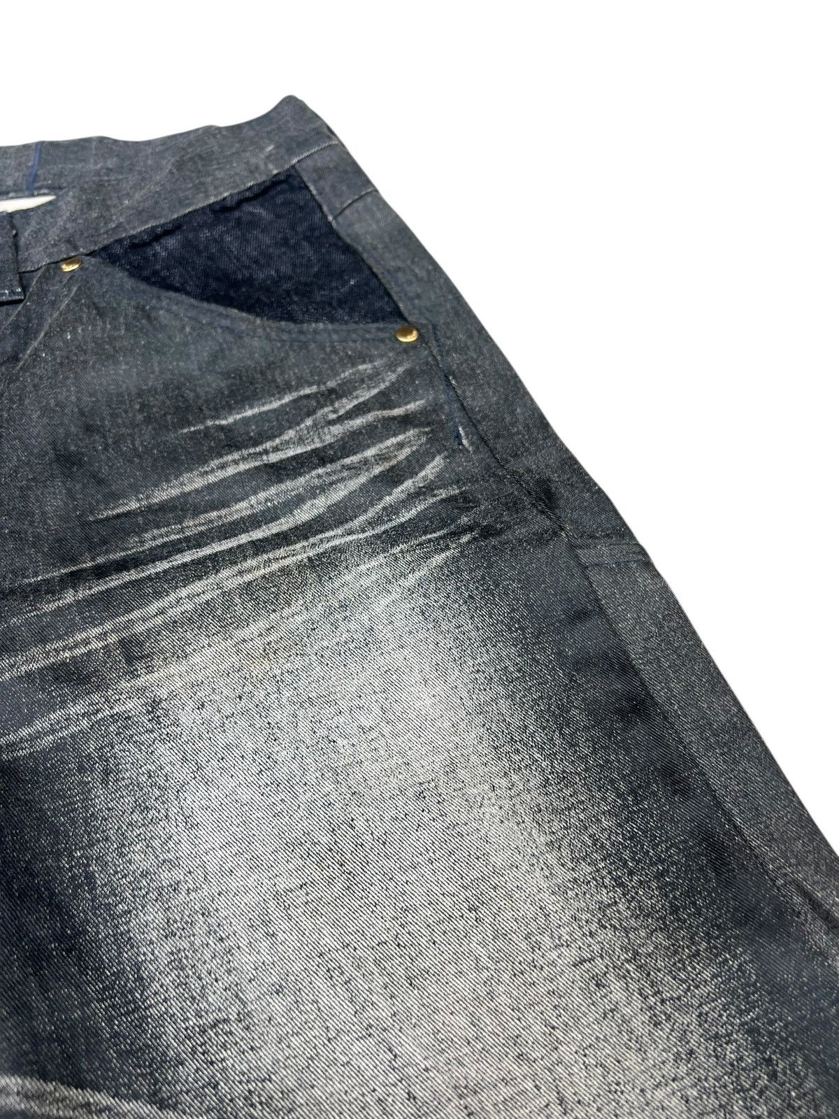 Edwin Vintage Y2K Edwin 503SS4 Waxed Denim Flare Westerner Jeans Size US 33 - 10 Thumbnail