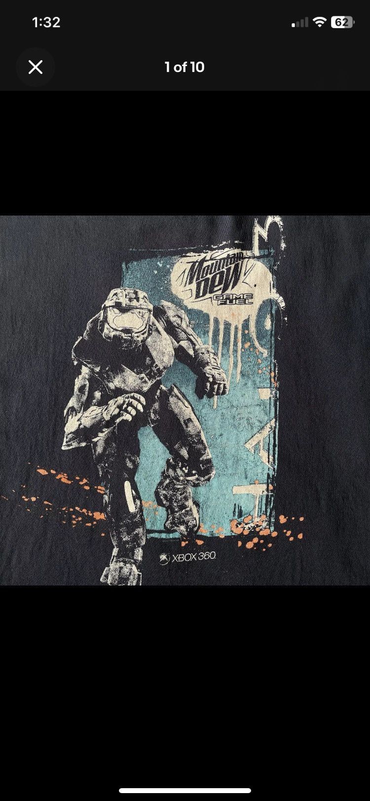 Halo × Mountain Dew 2007 Halo 3 Mountain Dew GameFuel Master Chief Promo T-Shirt Size US XL / EU 56 / 4 - 2 Thumbnail