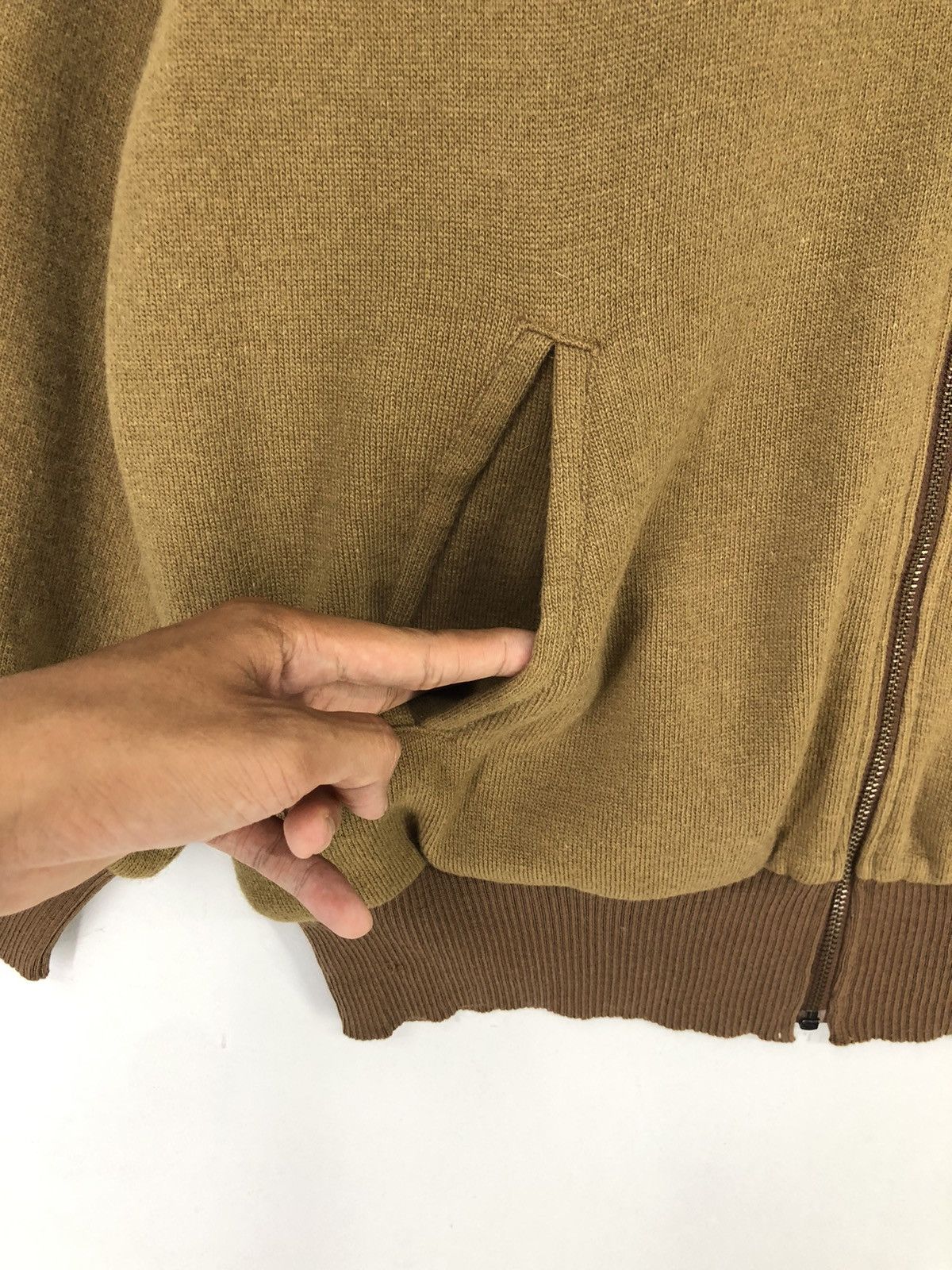 Trussardi Vintage Trussardi Sport Golf Distressed Wool Bomber Jacket Size US M / EU 48-50 / 2 - 14 Thumbnail