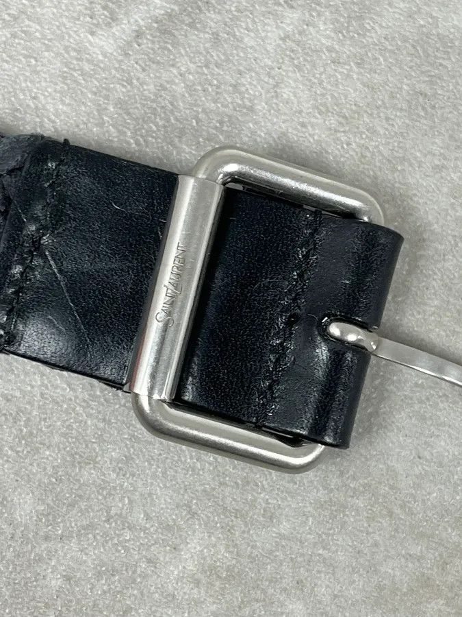Saint Laurent Paris Saint Laurent Black Woven Classy Leather Belt Size ONE SIZE - 7 Thumbnail