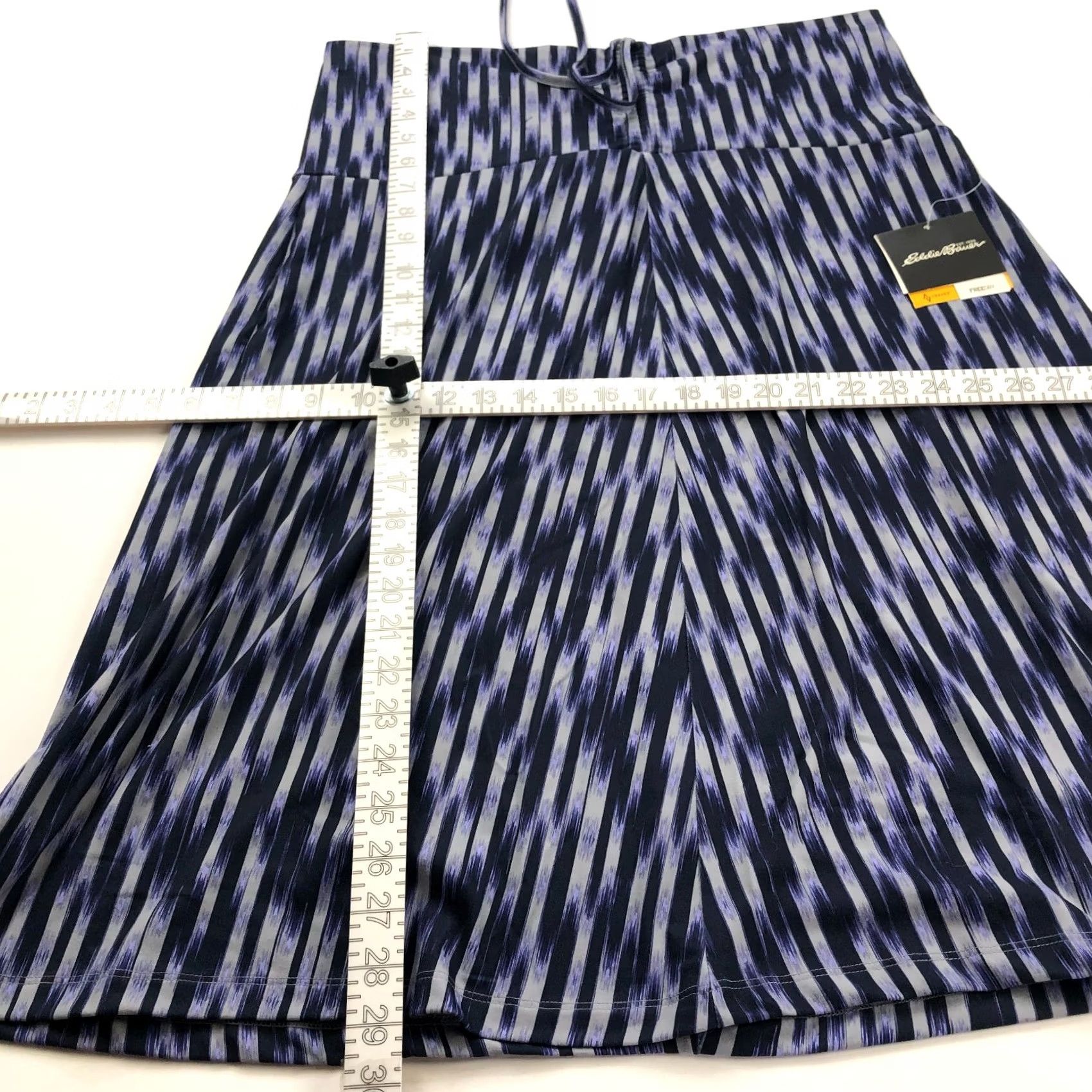 Eddie Bauer Eddie Bauer Travex Aster Convertible Skirt Dress XL Blue Purple Geometric Knit Pattern, Knee Length, Pullover, Regular, Women Size 40" / US 18 - 5 Thumbnail