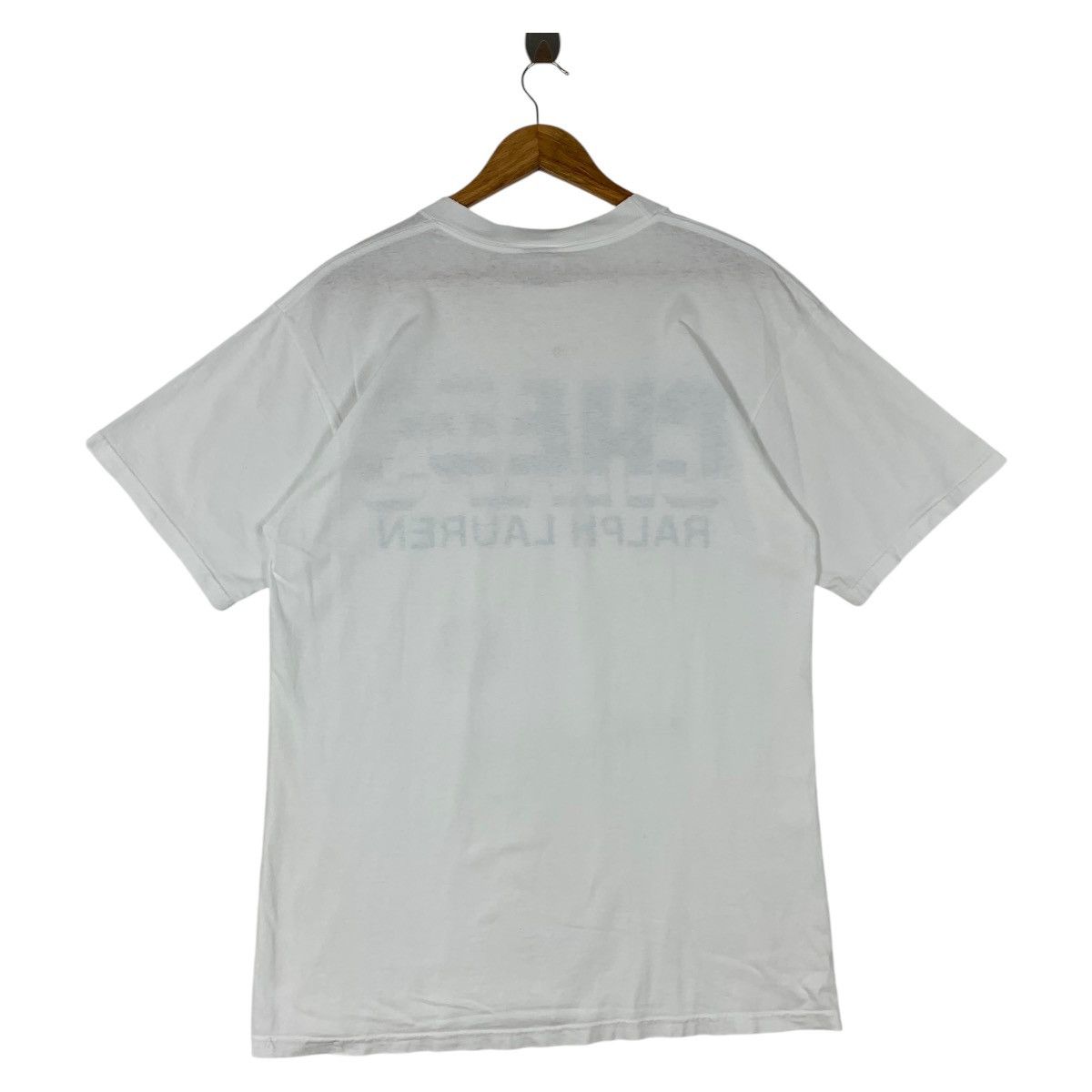 Chaps Ralph Lauren × Vintage Vintage 90s CHAPS RALPH LAUREN american flag spellout tee Size US L / EU 52-54 / 3 - 4 Thumbnail