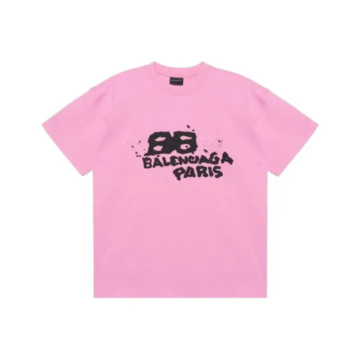 o1w1db11225 Hand-Drawn BB Icon T-Shirt Medium Fit in Pink