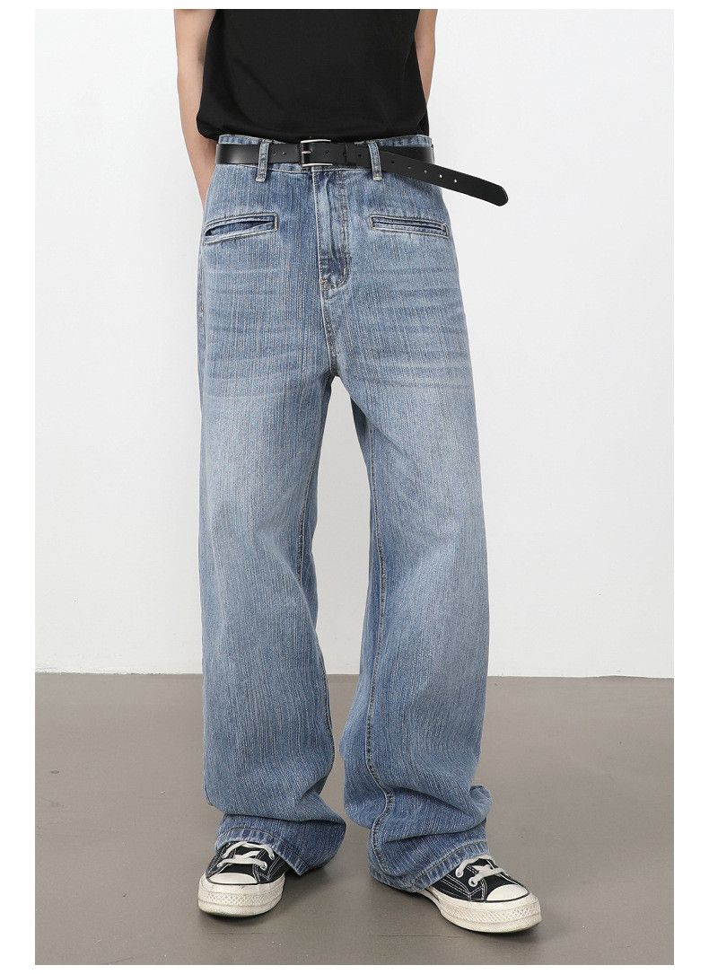 Japanese Brand Men's American Retro Loose-Fit Slub Denim Jeans Size US 32 / EU 48 - 2 Thumbnail