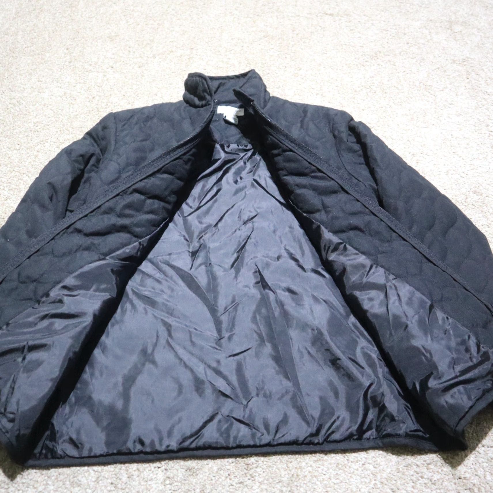 Vintage KIM ROGERS Black Dimond Stitch Long Sleeve Jacket Coat Adult Womens Petite Small Size S / US 4 / IT 40 - 4 Thumbnail