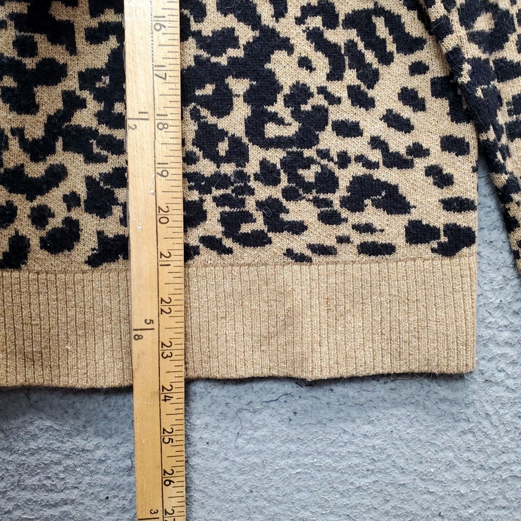 Loft LOFT Women Size S Multi Leopard Print Knit Crew Neck Pullover Sweater Long Sleeve, Casual, Fall/Winter, Regular Fit Size S / US 4 / IT 40 - 3 Thumbnail