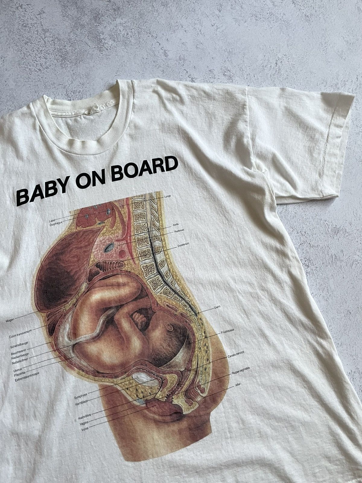 Vintage Vintage Anatomy «Baby On Board» 80s 90s Rare XL Size US XL / EU 56 / 4 - 2 Thumbnail