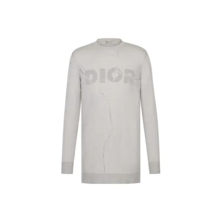 Dior Dior FW21 Logo Knit Long Sleeve Top 0079 Size US L / EU 52-54 / 3 - 1 Thumbnail