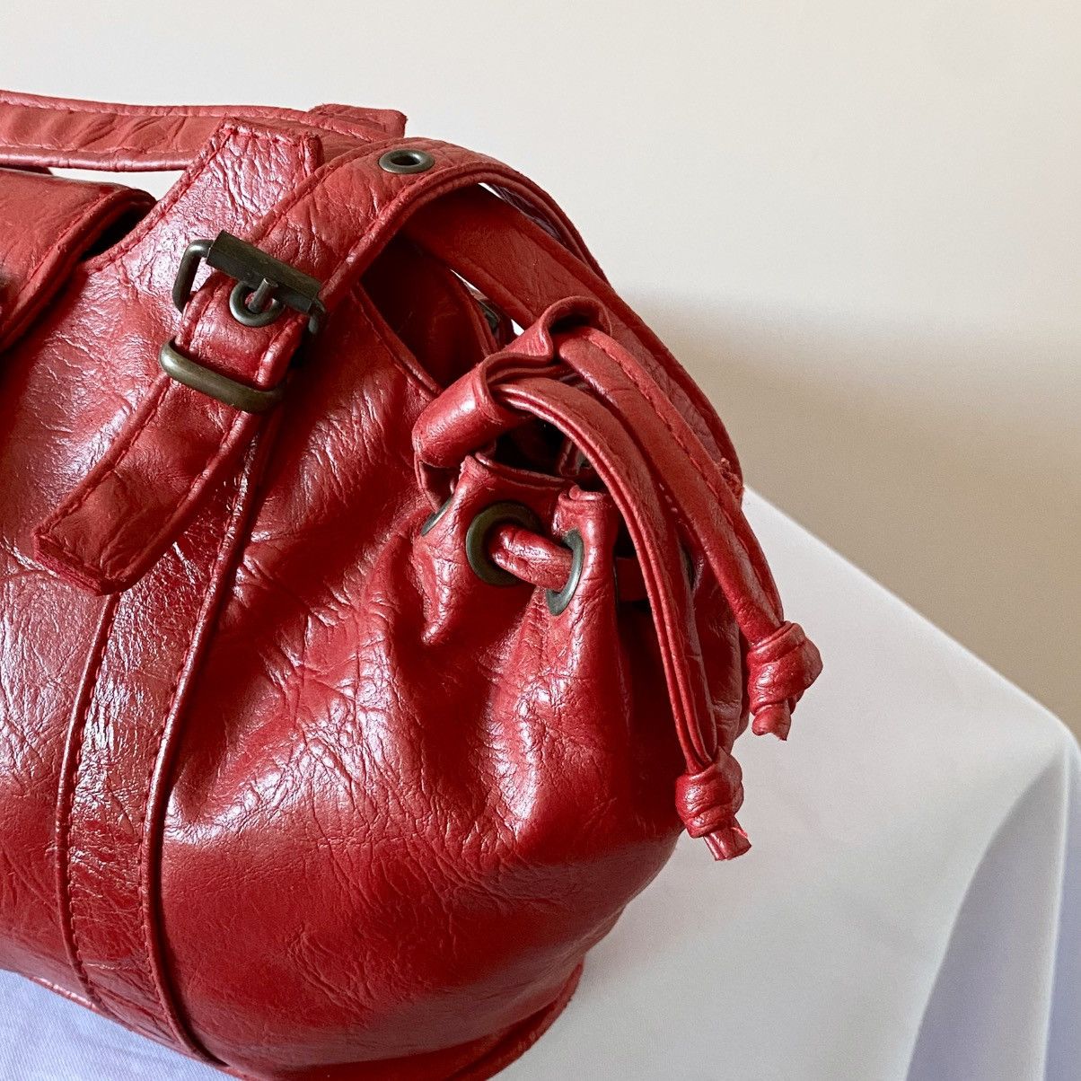 90s Dolce & Gabbana Logo Bag Red Cute ❤️ GGL Diesel Style Y2K