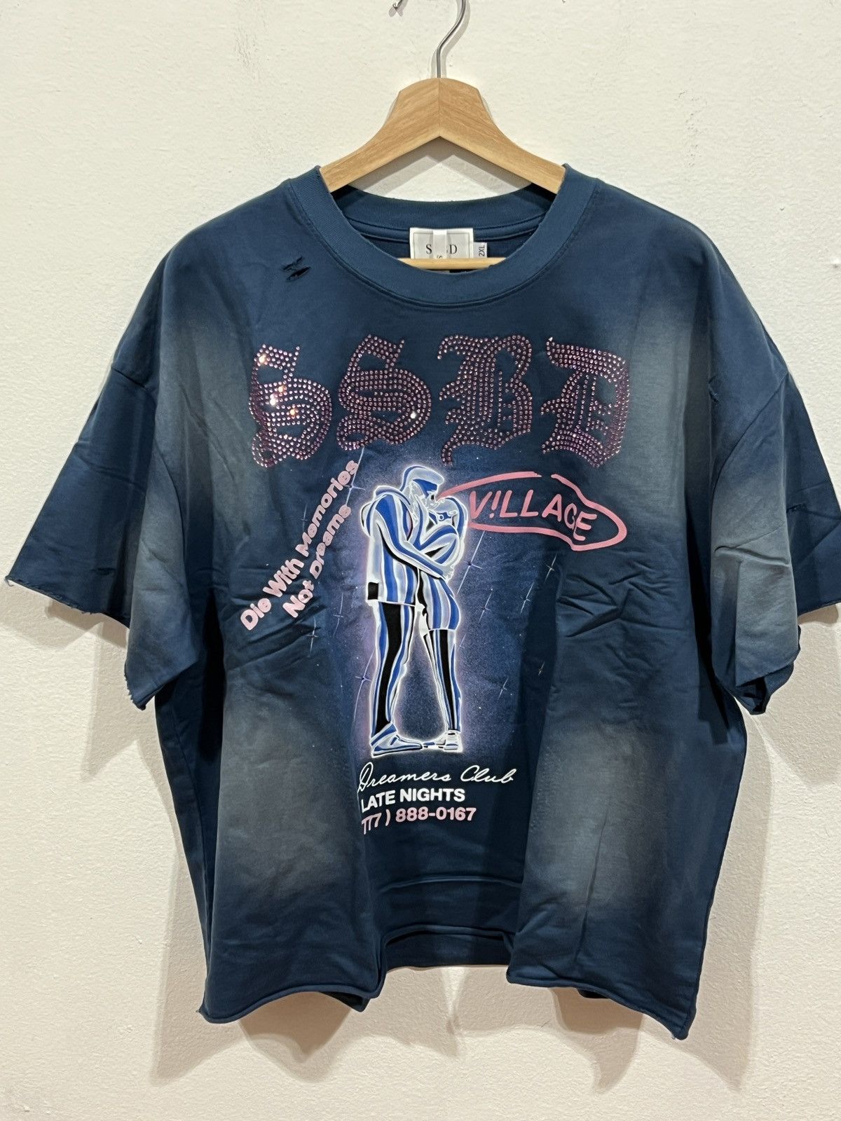 Other SSBD Village Navy Rhinestone Tee Size US XXL / EU 58 / 5 - 1 Thumbnail