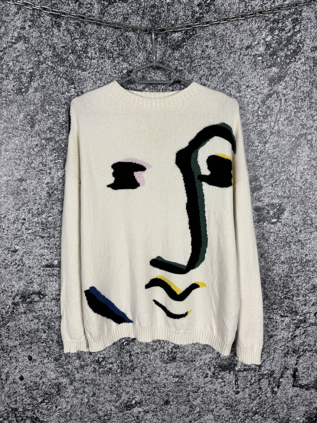 Lacoste Lacoste L!VE Patterned Knit Sweater Wool Pullover Size 40 Size S / US 4 / IT 40 - 1 Thumbnail