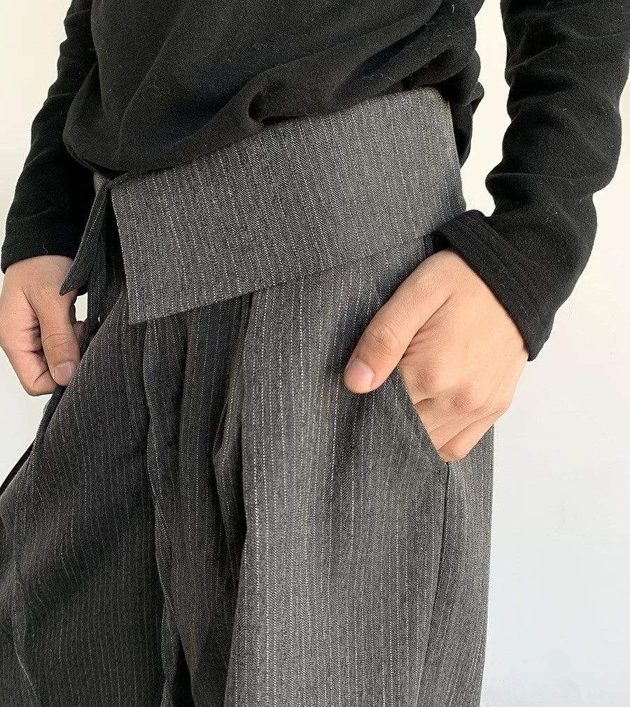 Japanese Brand × Vintage Cleanfit retro folded flap waist pinstriped pleated pants Size US 34 / EU 50 - 7 Thumbnail