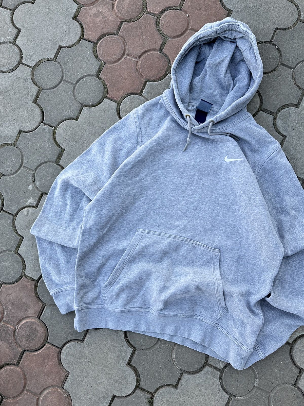 Nike × Vintage Vintage Nike Small Swoosh Boxy Hoodie Size US M / EU 48-50 / 2 - 2 Thumbnail