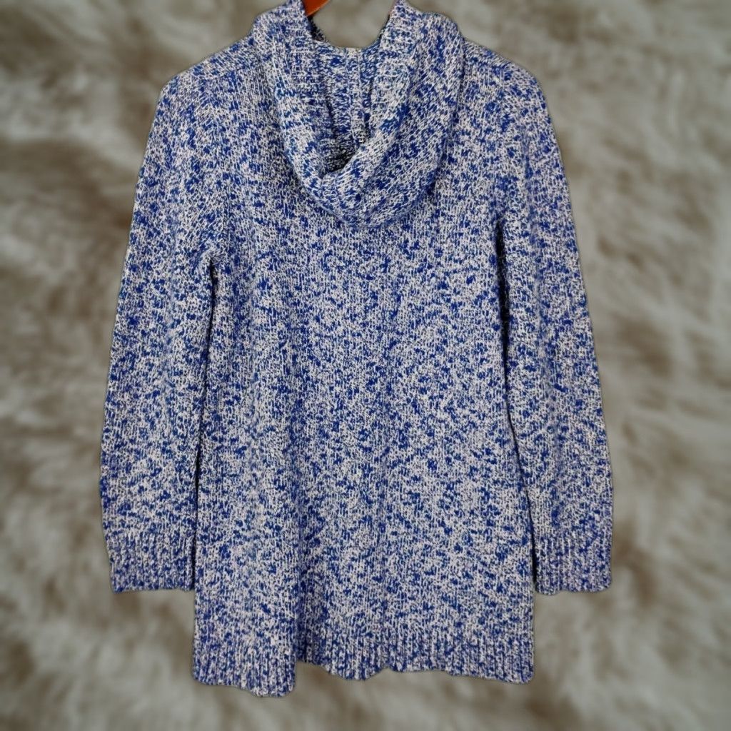 Vintage VINTAGE LL Bean Knit Hooded Long Sleeve Sweater Womens Medium Blue Button Up Cardigan Size M / US 6-8 / IT 42-44 - 1 Thumbnail